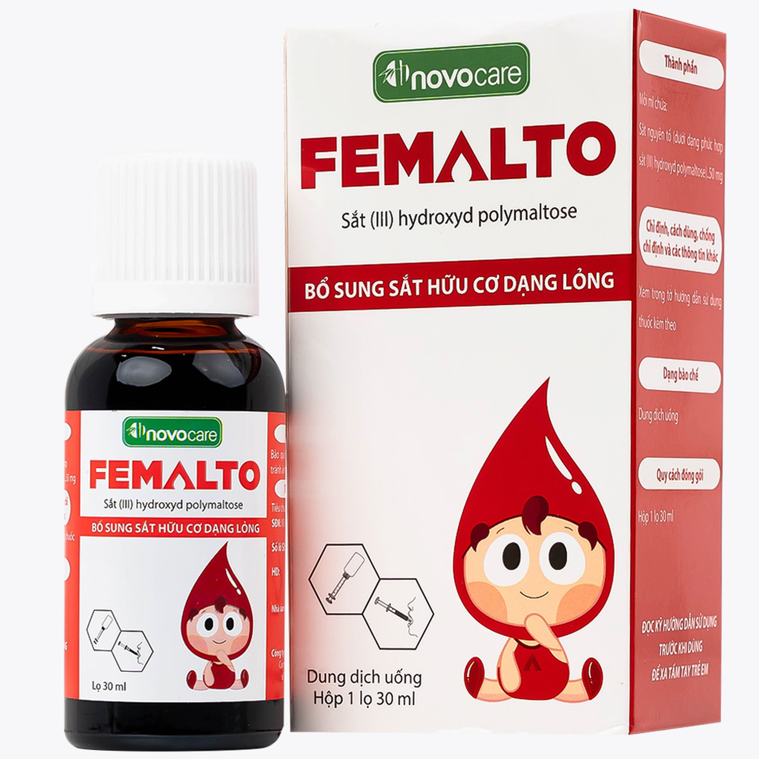 Dung dịch uống Femalto 30ml CPC1HN bổ sung sắt hữu cơ dạng lỏng