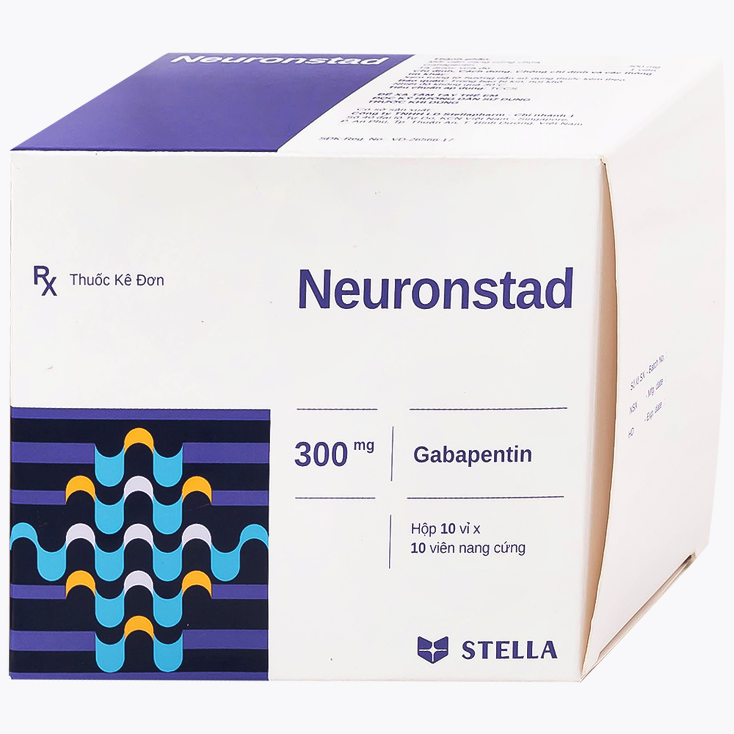 Thuốc Neuronstad 300mg Stella điều trị hỗ trợ động kinh cục bộ (10 vỉ x 10 viên)