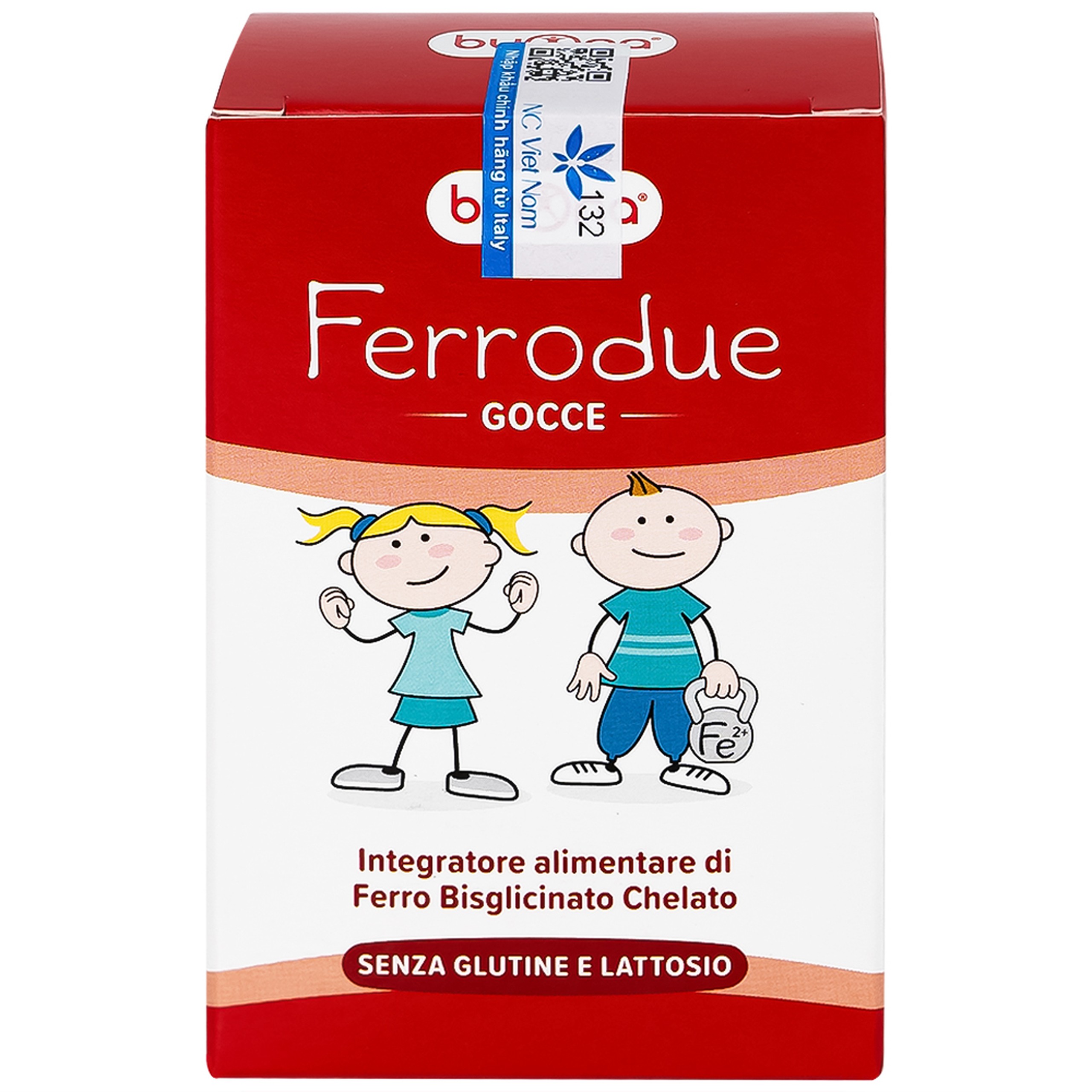 Dung dịch Ferrodue 15ml Buona bổ sung sắt cho cơ thể, giảm nguy cơ thiếu máu 