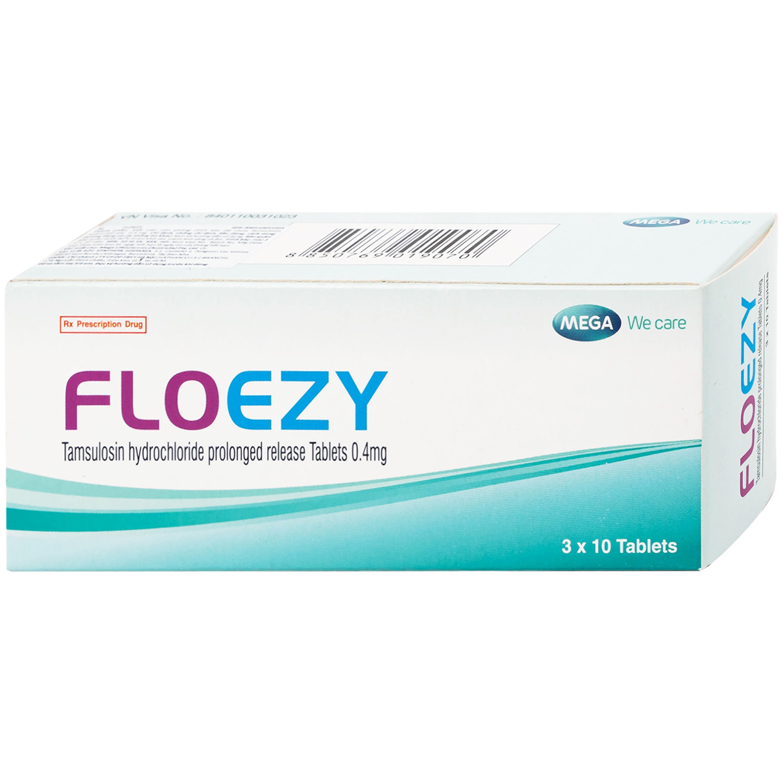 Thuốc Floezy 0.4mg MEGA We care điều trị triệu chứng của đường tiểu dưới (3 vỉ x 10 viên)