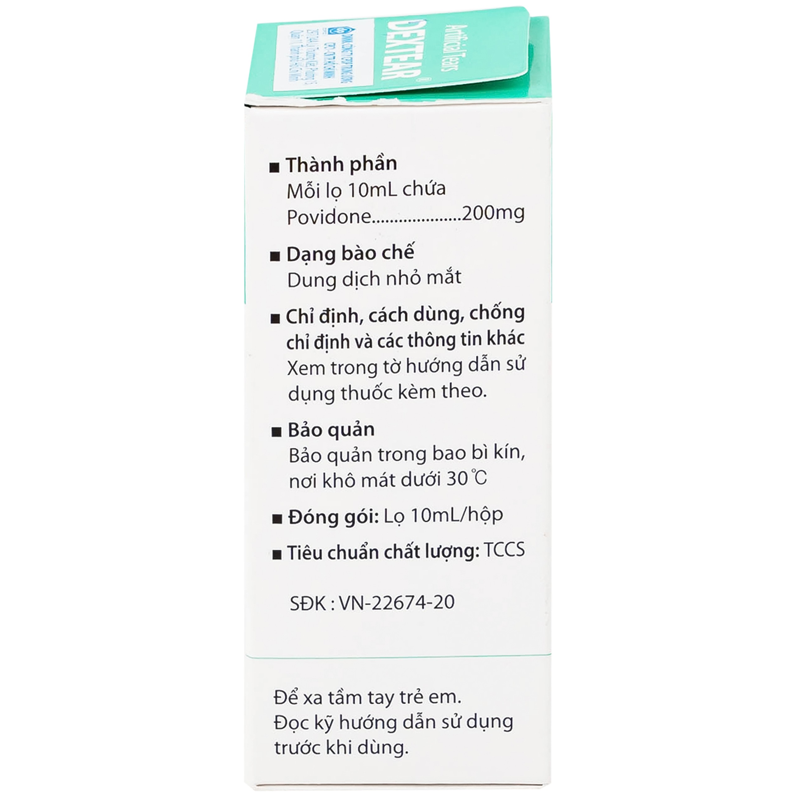 Thuốc nhỏ mắt Dextear 20mg/ml Samchundang Pharm điều trị triệu chứng khô mắt (10ml)
