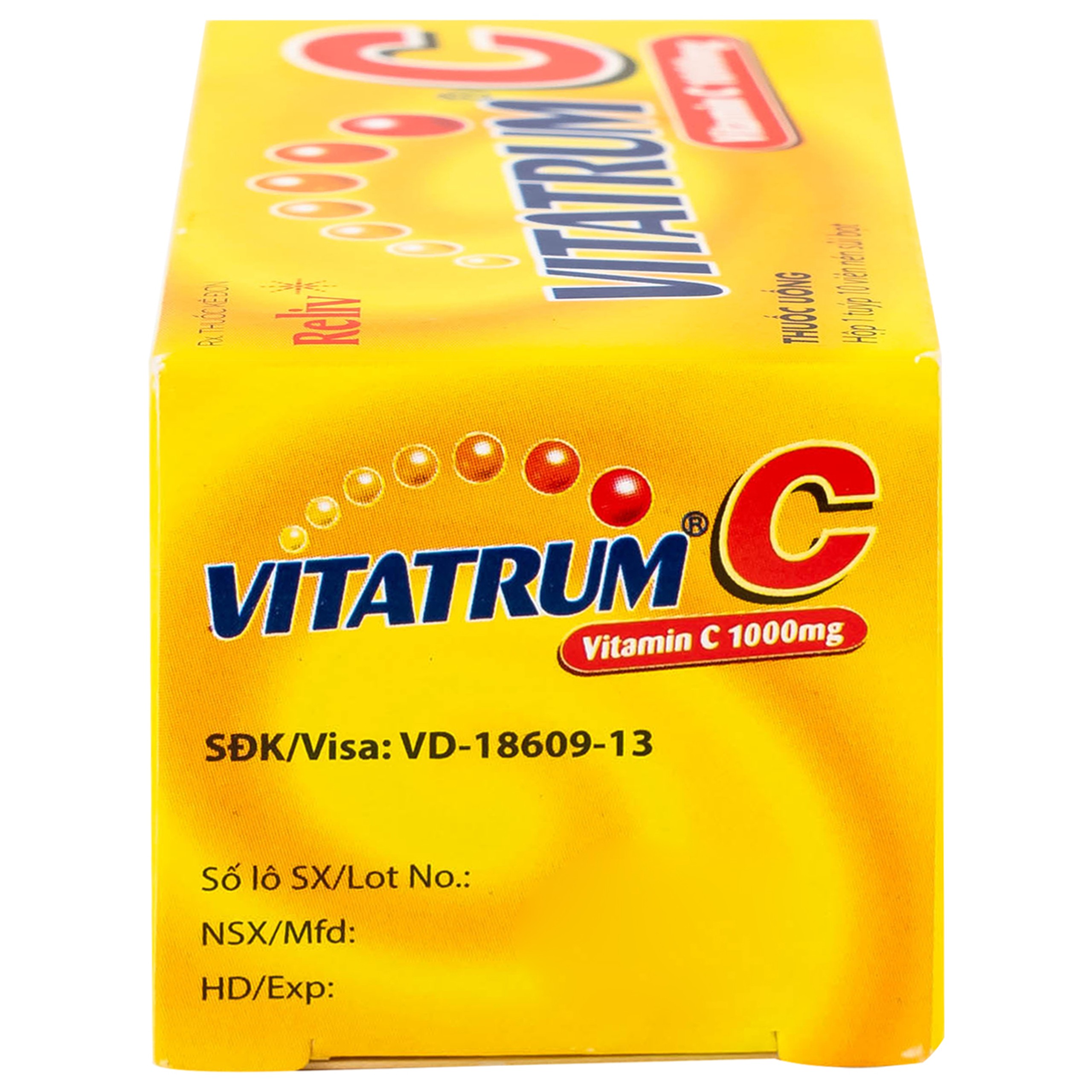 Thuốc Vitatrum C 1000mg Reliv ngăn ngừa và điều trị bệnh do thiếu vitamin C (10 viên)