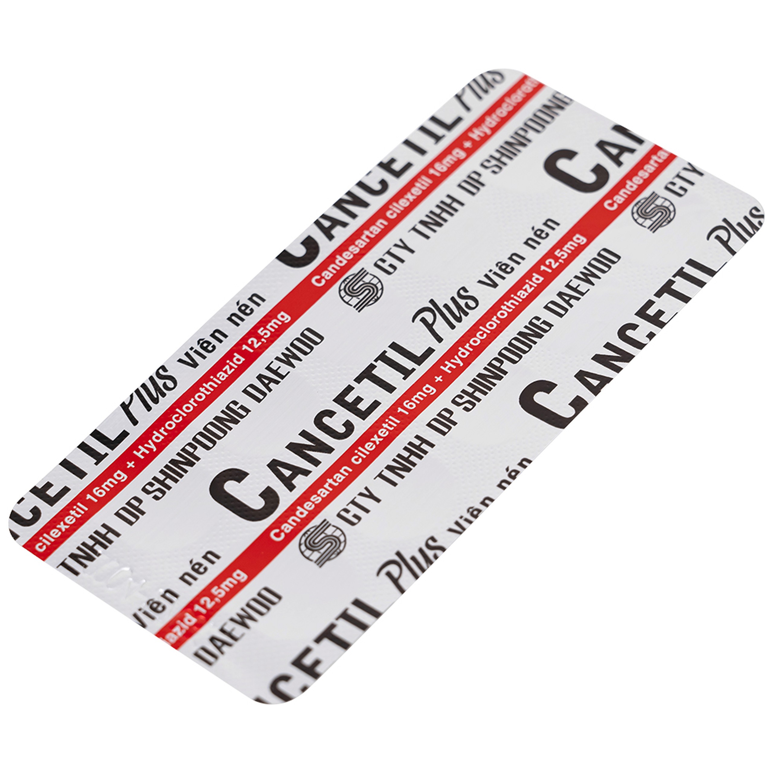 Thuốc hạ huyết áp Cancetil Plus Shinpoong Deawoo điều trị tăng huyết áp (3 vỉ x 10 viên)