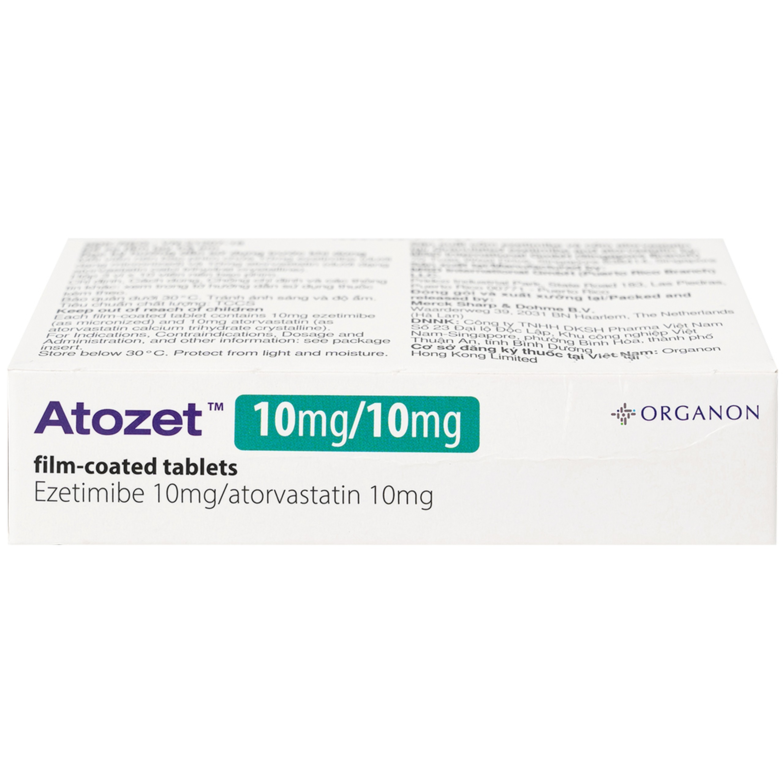 Thuốc Atozet 10mg/10mg MSD điều trị rối loạn mỡ máu, phòng ngừa các bệnh tim mạch (3 vỉ x 10 viên)