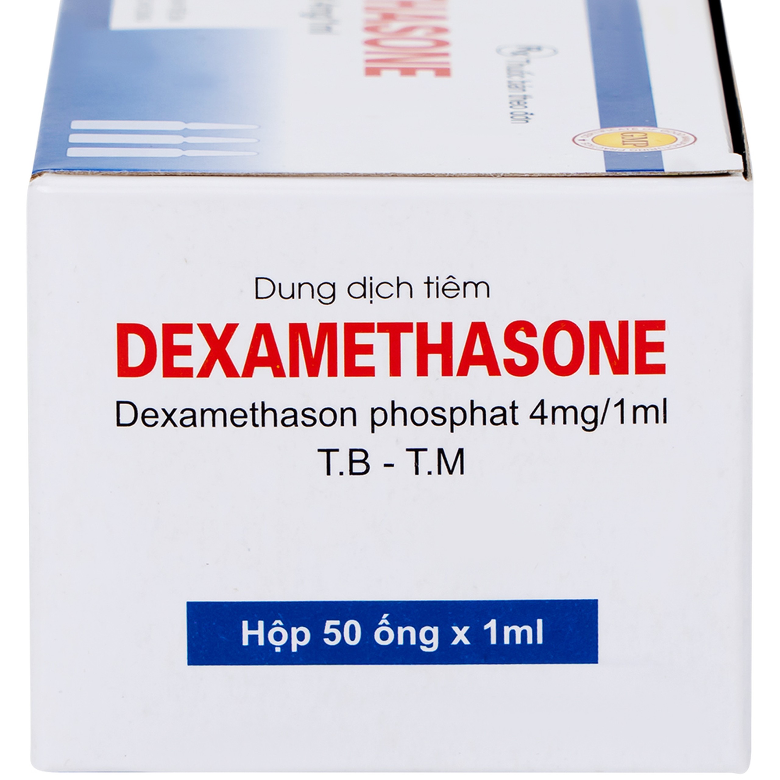 Dung dịch tiêm Dexamethasone 4mg/1ml điều trị trạng thái hen, bệnh dị ứng nặng, phản ứng sau truyền máu (50 ống)