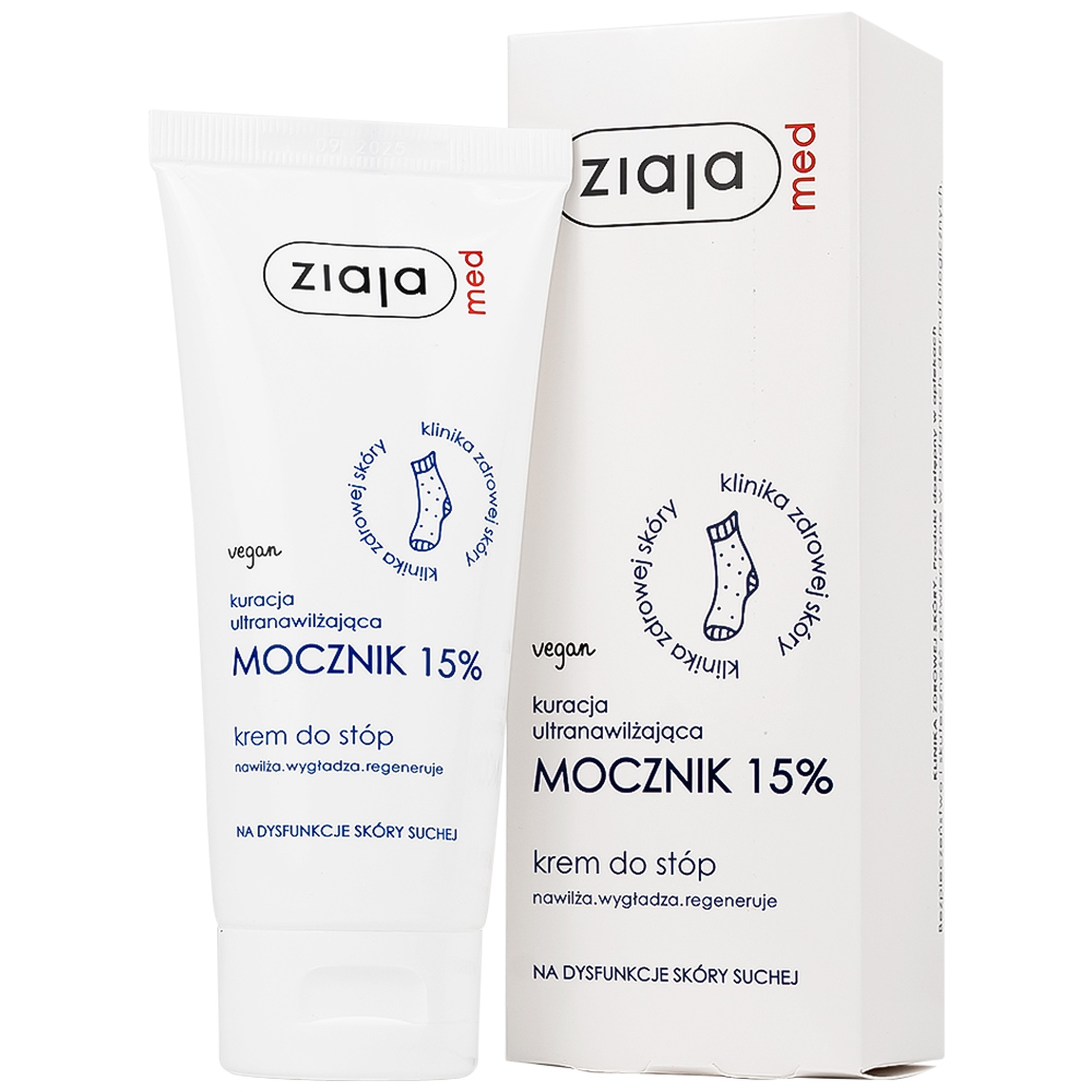 Kem dưỡng ẩm Ziaja Med 15% Urê mềm da, giảm khô (100ml)