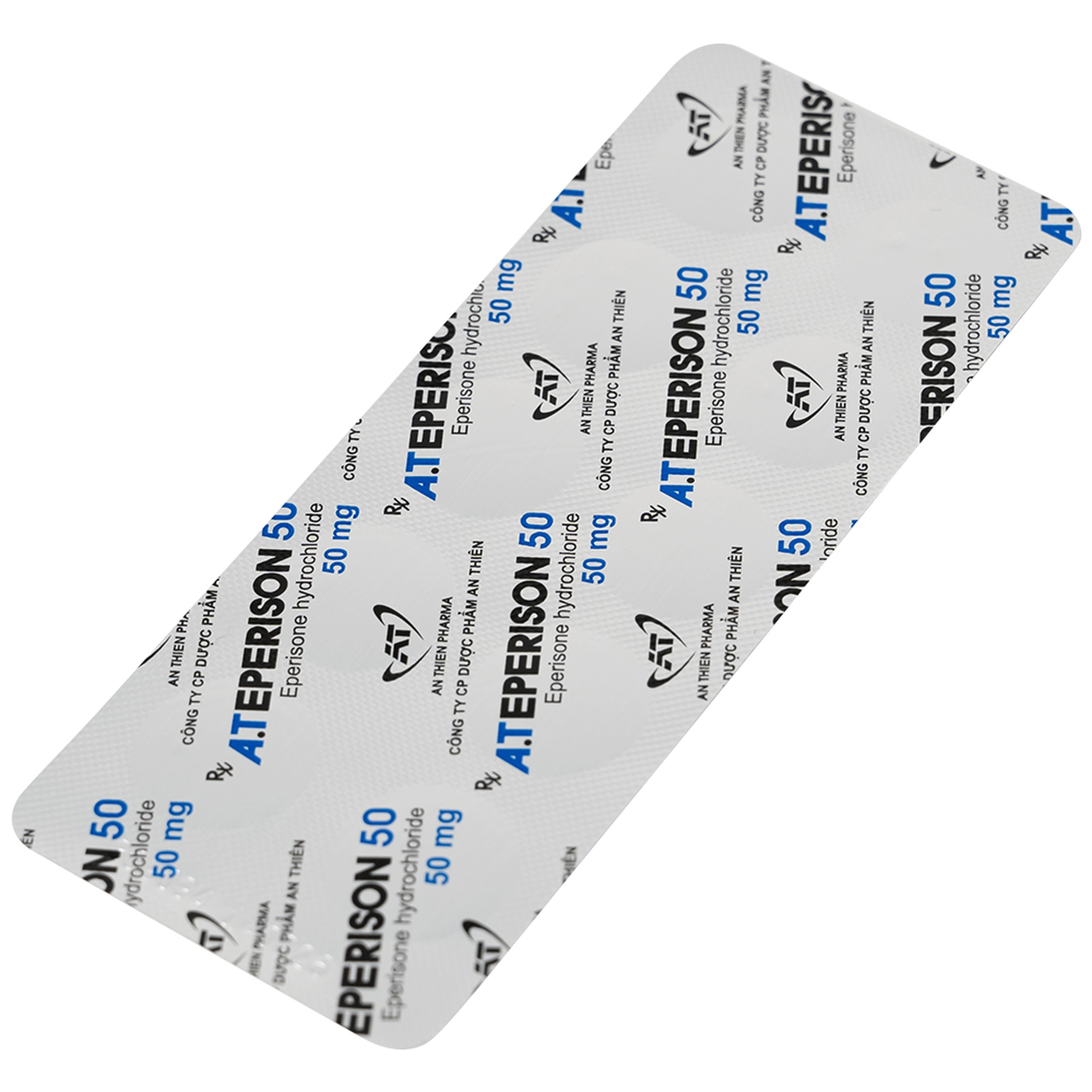 Thuốc A.Teperison 50 An Thiên Pharma điều trị thoái hóa cột sống cổ, bệnh mạch máu não (3 vỉ x 10 viên)