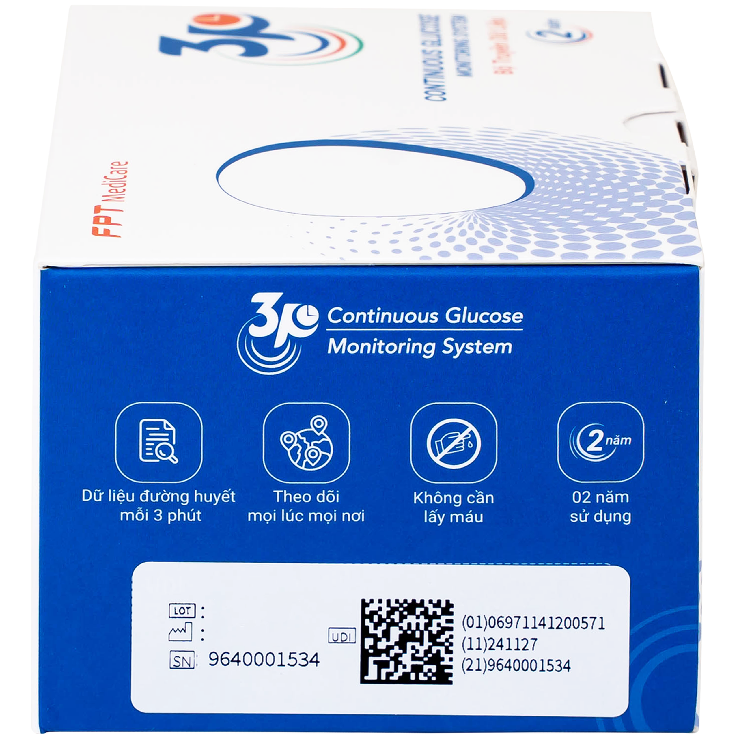 Bộ truyền dữ liệu máy đo đường huyết liên tục 3P dùng cho người bị tiểu đường