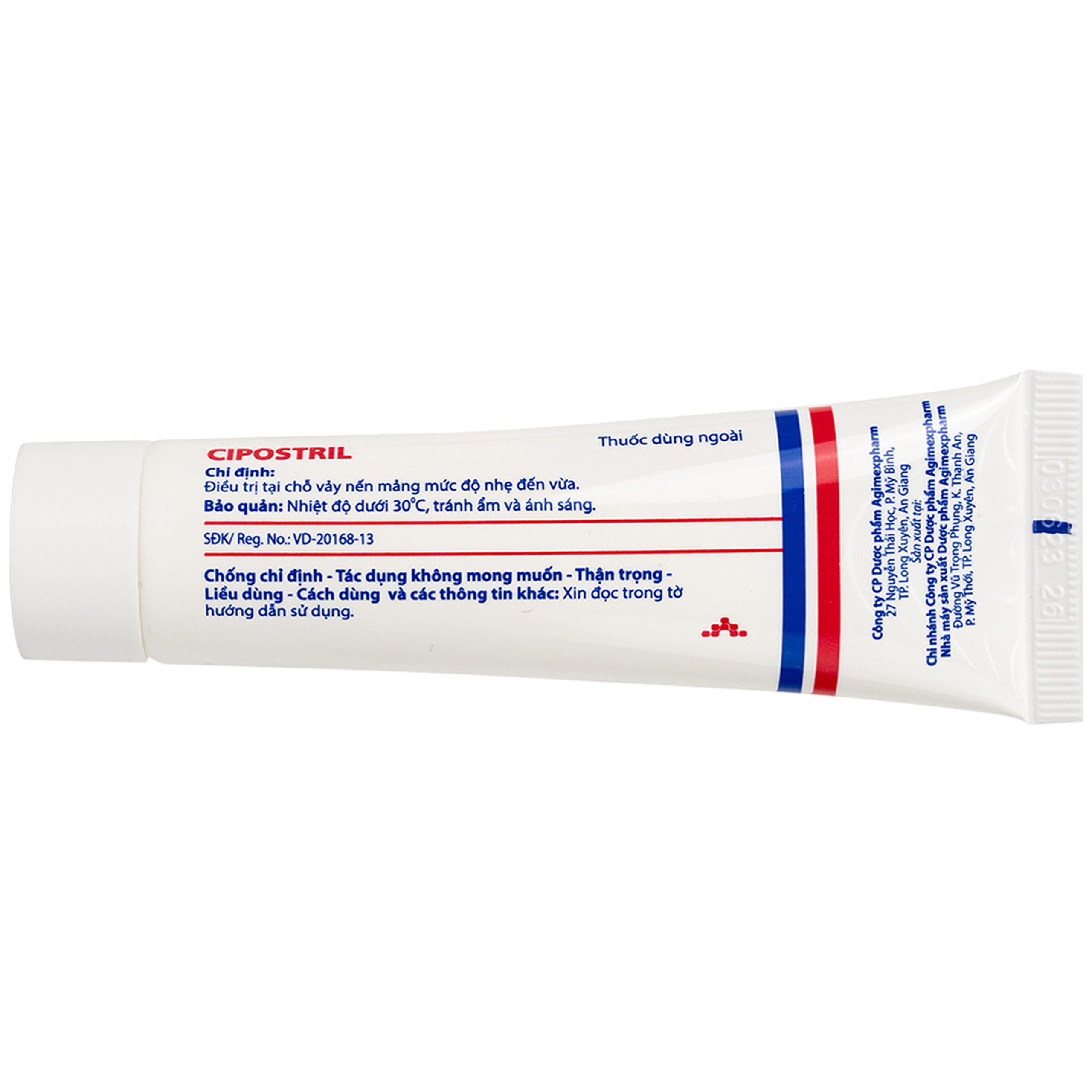 Thuốc mỡ Cipostril 1.5mg Agimexpharm điều trị tại chỗ vảy nến mảng mức độ nhẹ đến vừa (30g)