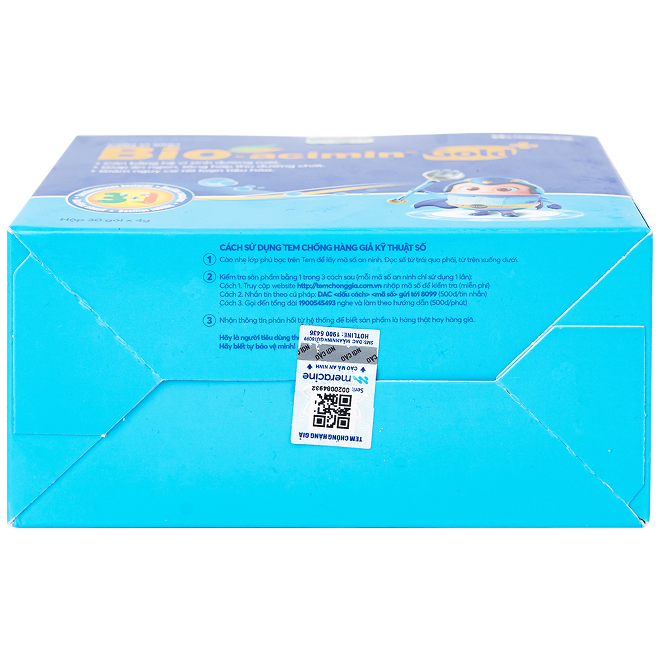 Cốm vi sinh Bioacimin Gold Meracine cân bằng hệ vi sinh đường ruột, giảm nguy cơ rối loạn tiêu hóa (30 gói)