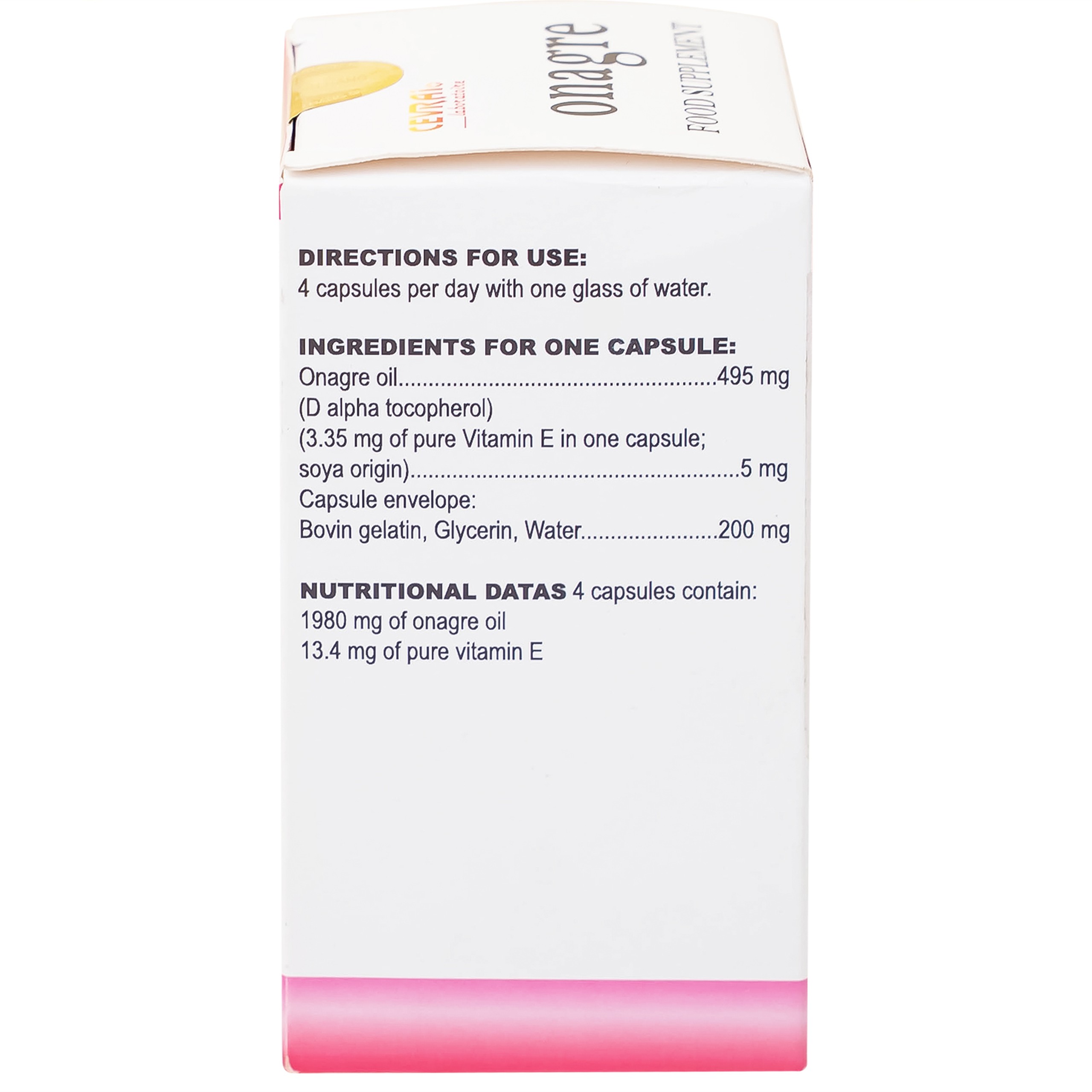 Viên uống giúp da sáng đẹp, giảm quá trình oxy hóa, cải thiện độ ẩm cho da Onagre Cevrai (60 viên)