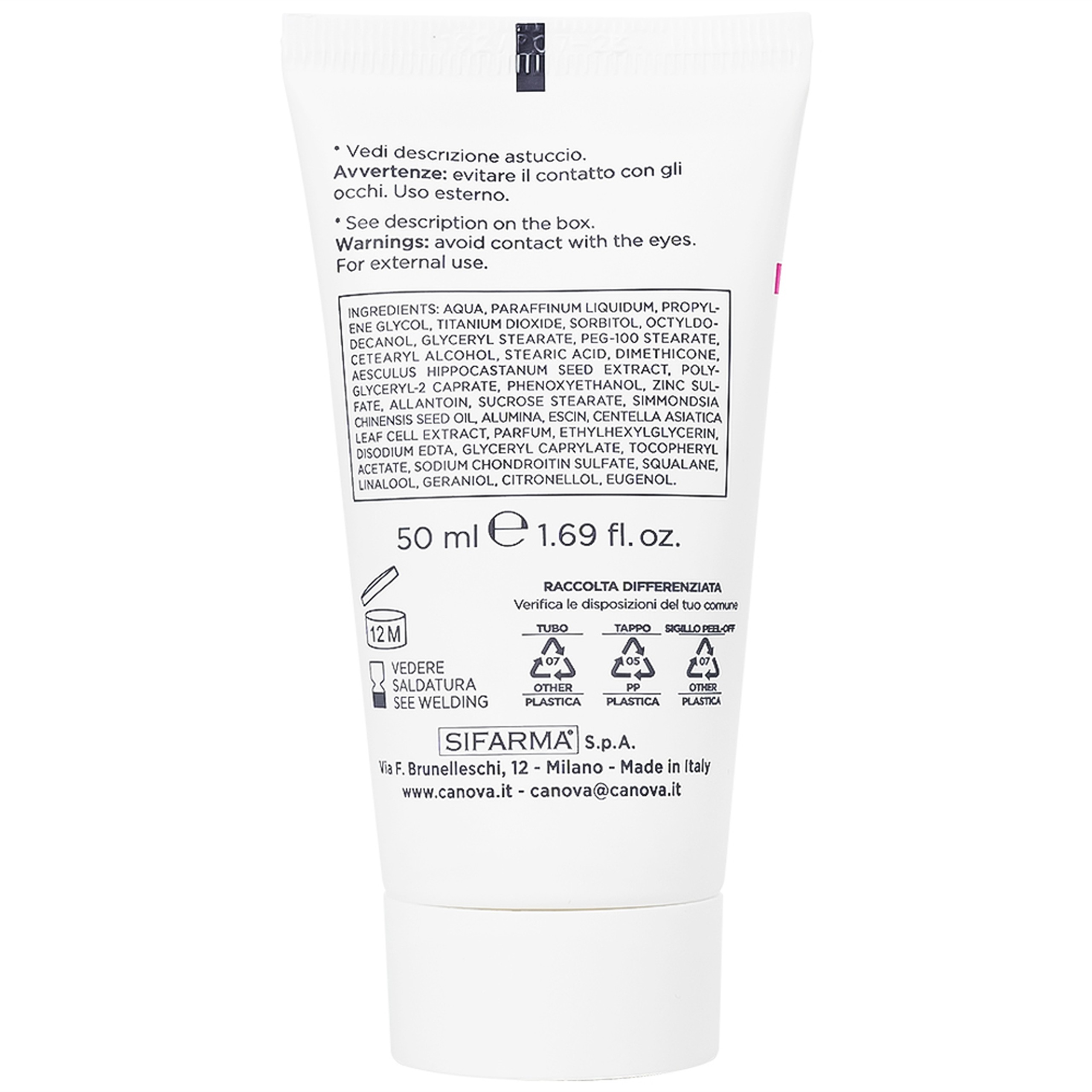 Kem bôi dịu da, dưỡng ẩm Canova Sensiven P22 Soothing Cream Sifarma 50ml