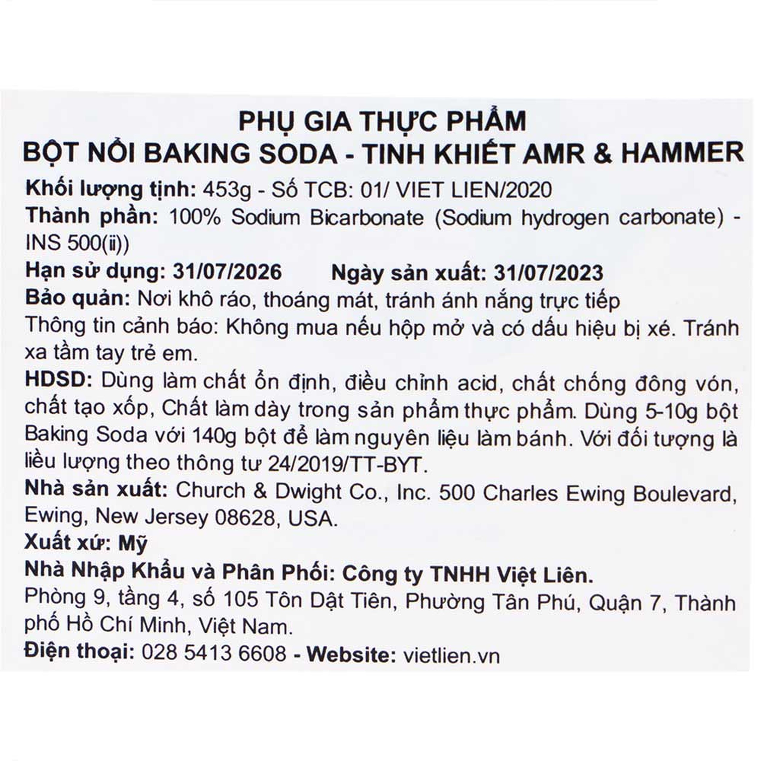 Bột Đa Năng Baking Soda