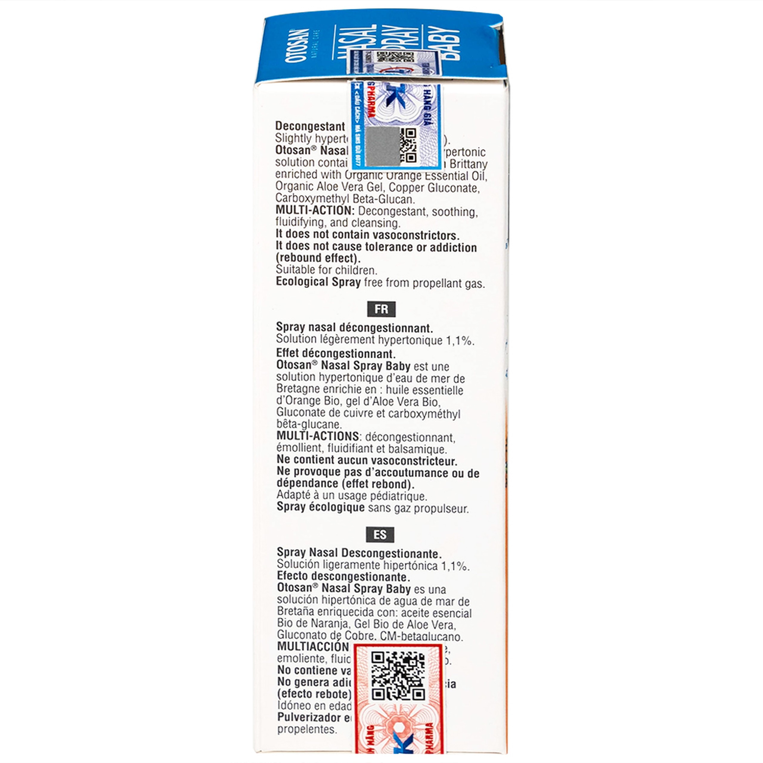 Xịt mũi trẻ em Otosan Nasal Spray Baby 20ml hỗ trợ điều trị viêm mũi,xoang cho trẻ