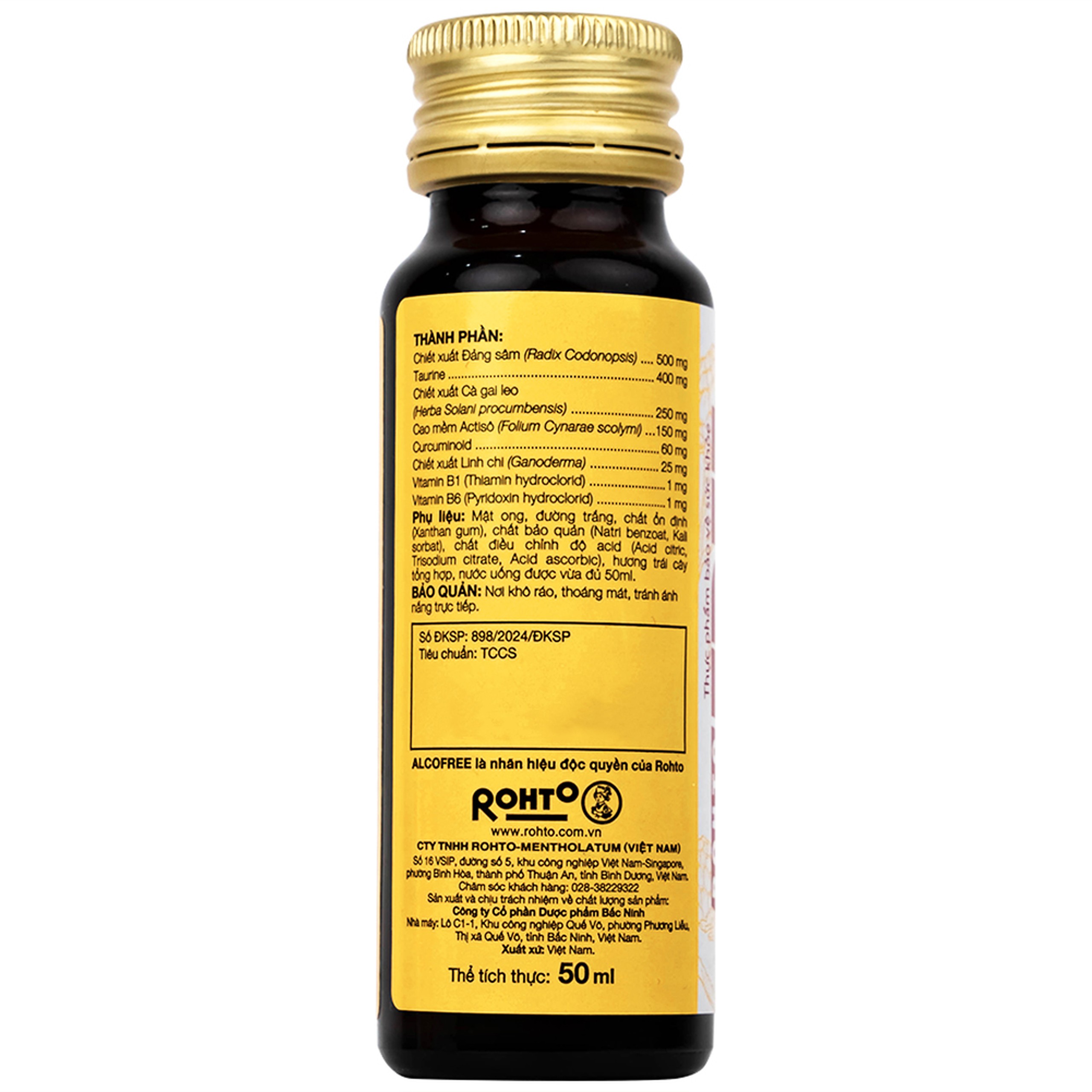 Dung dịch Alcofree Rohto giảm các triệu chứng khó chịu do uống rượu bia (50ml)