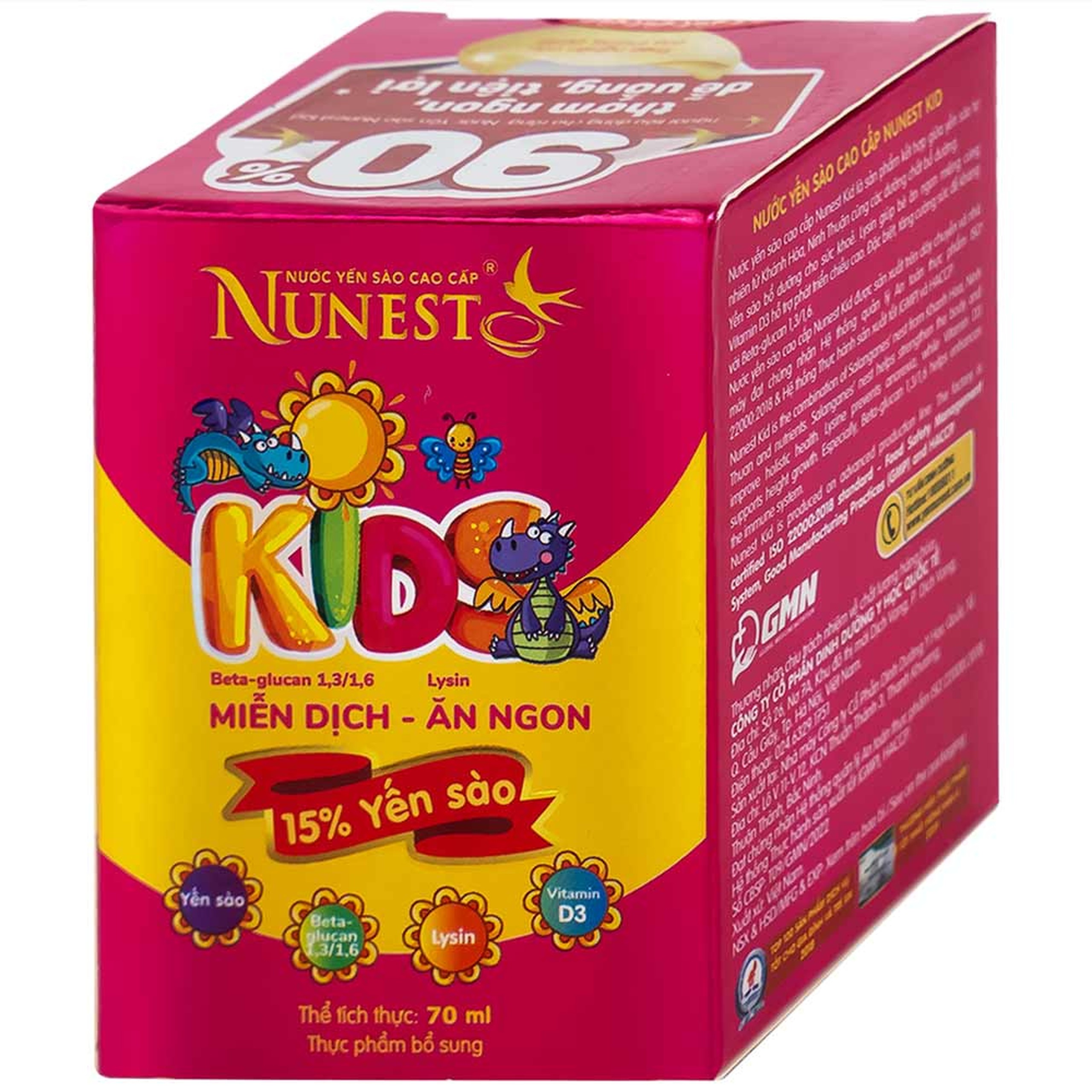 Nước Yến Sào Cao Cấp Cho Trẻ Em Nunest Kid Lốc 3+1 (70ml)