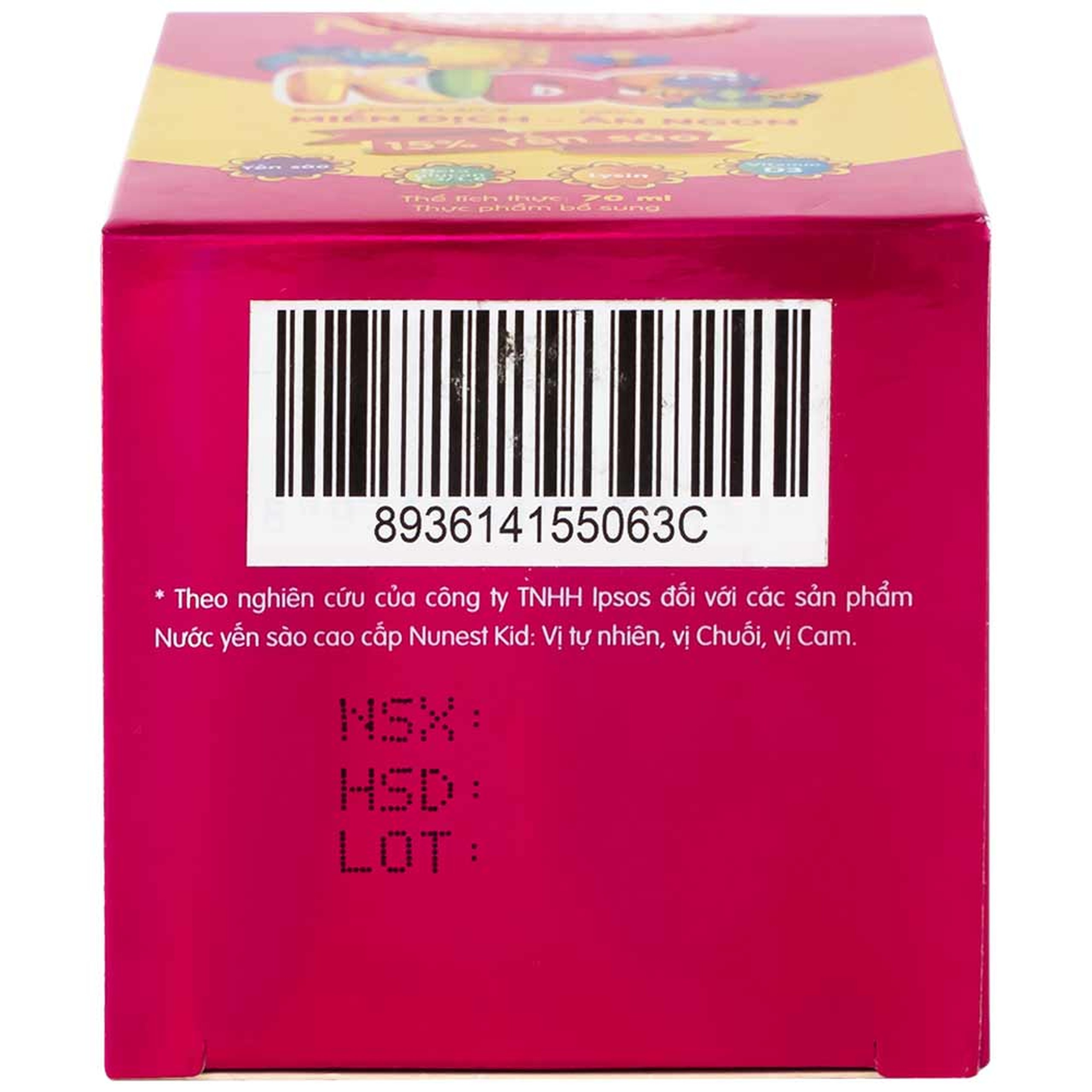 Nước Yến Sào Cao Cấp Cho Trẻ Em Nunest Kid Lốc 3+1 (70ml)