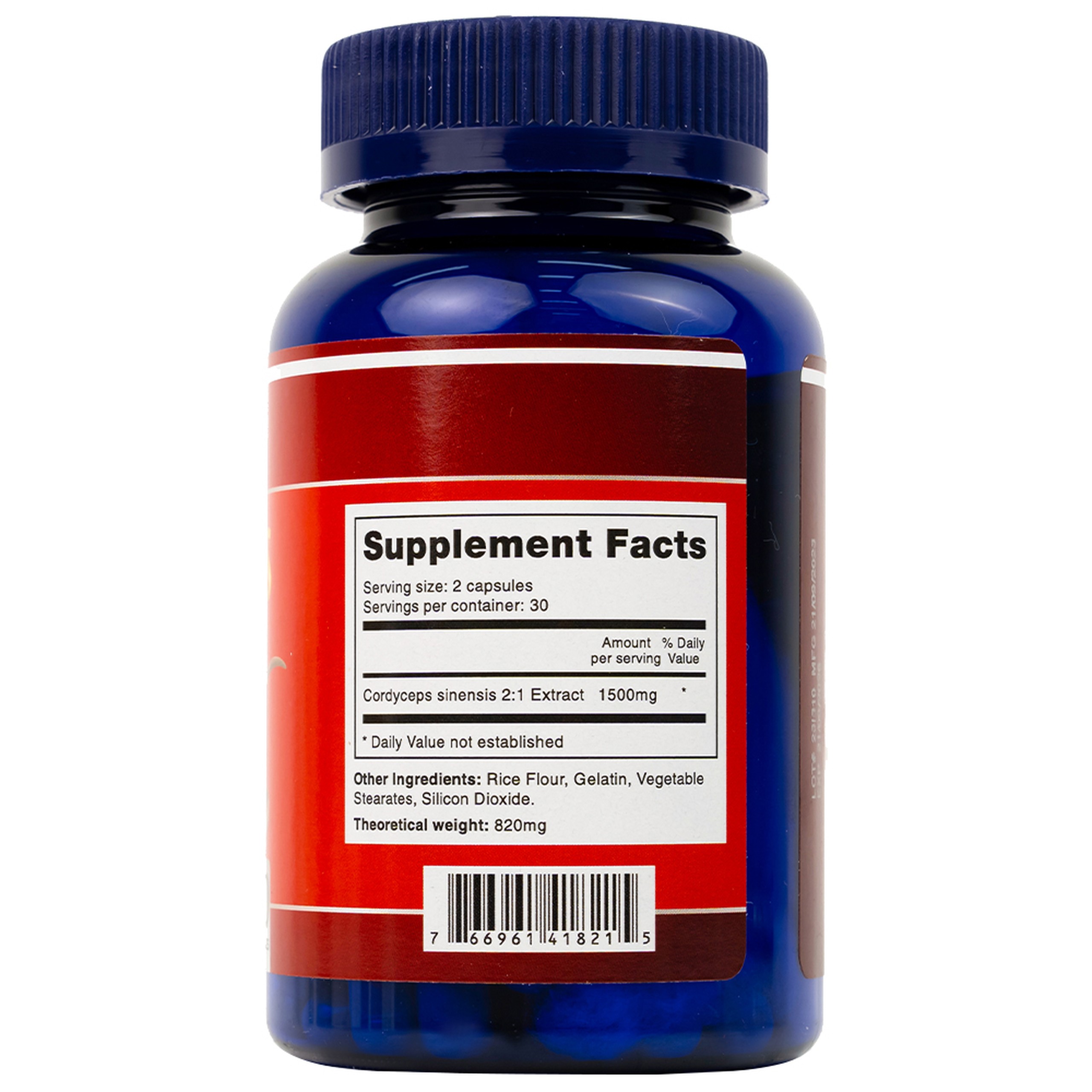 Viên uống Đông Trùng Hạ Thảo giúp tăng cường sức khỏe Cordyceps 1500mg Pharma World (60 viên)