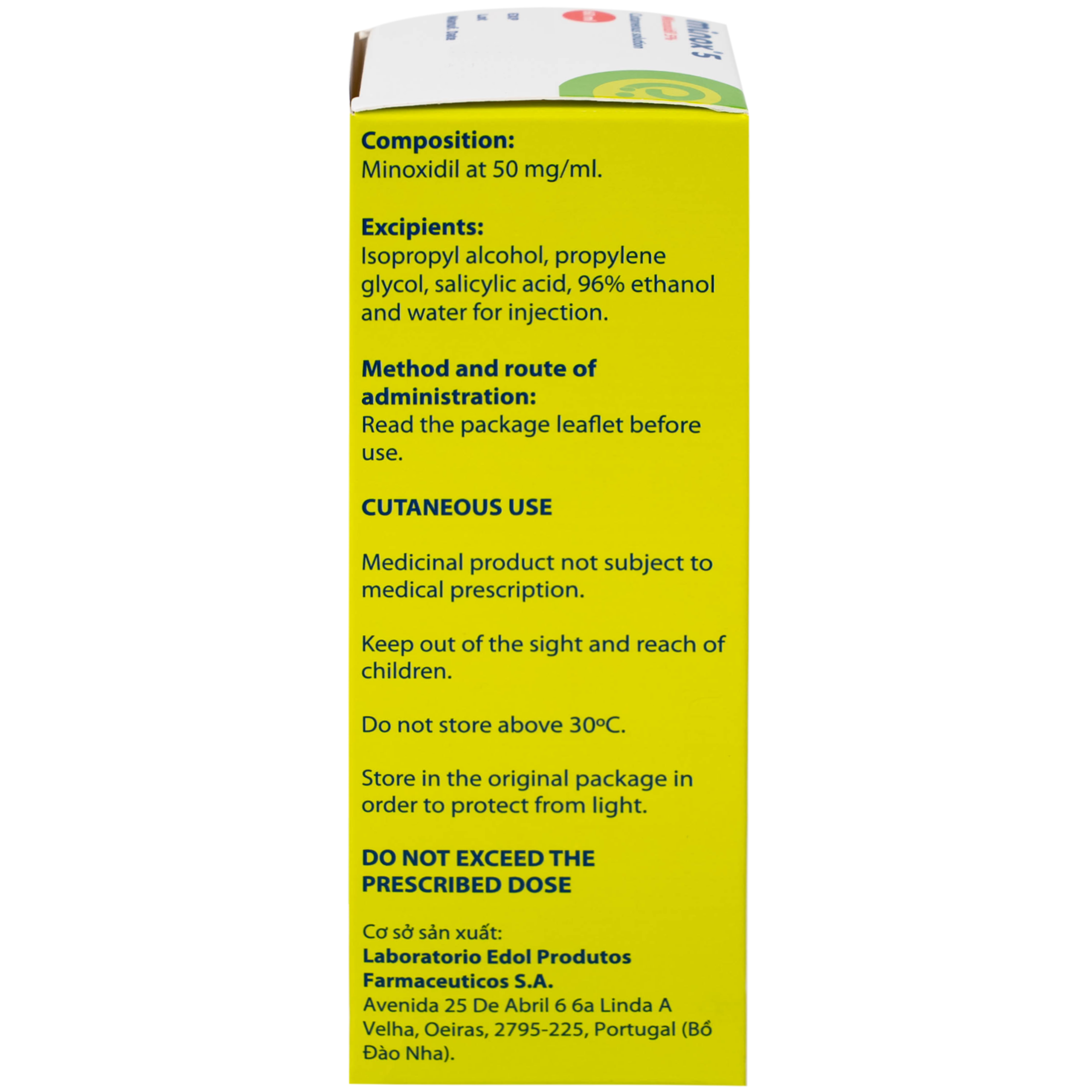 Thuốc Minox 50mg EDOL điều trị tại chỗ hói đầu và rụng tóc androgenic ở cả nam và nữ 60ml