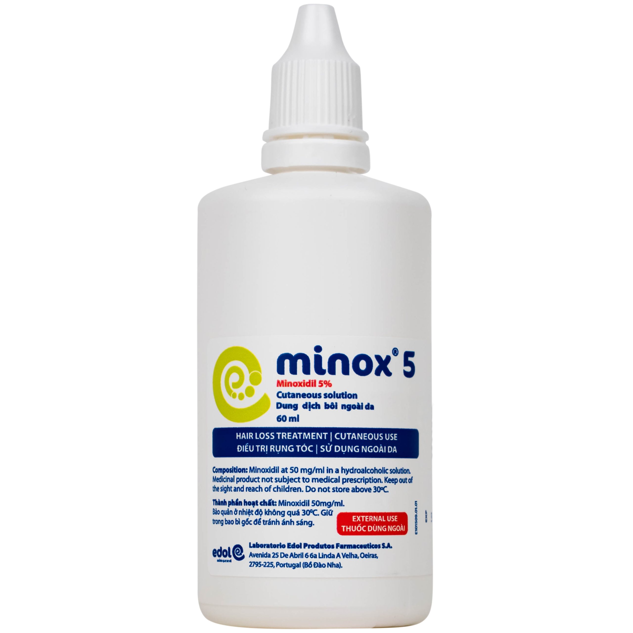 Thuốc Minox 50mg EDOL điều trị tại chỗ hói đầu và rụng tóc androgenic ở cả nam và nữ 60ml