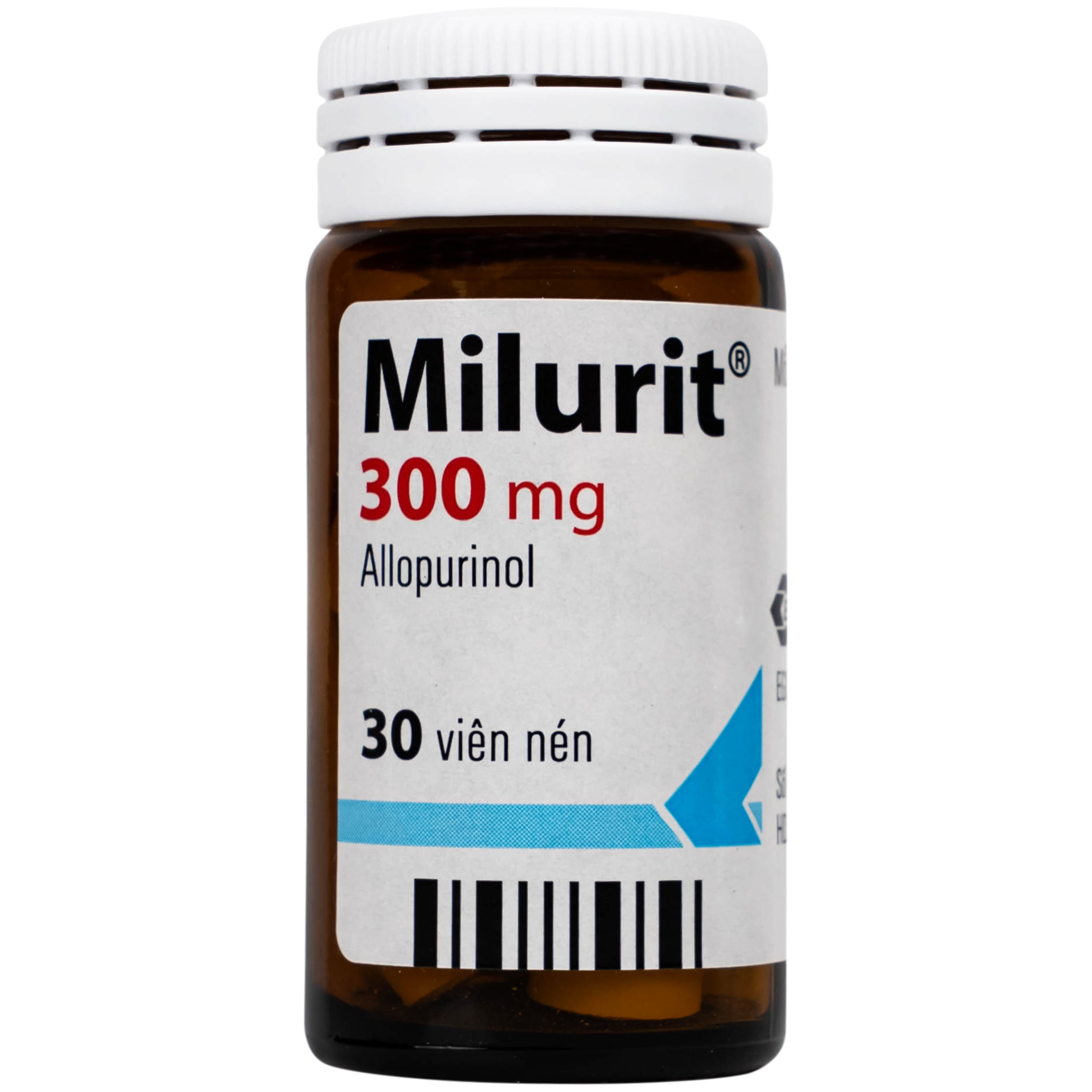 Viên nén Milurit 300mg Egis Pharma điều trị bệnh gout, phòng ngừa bệnh sỏi axit uric (30 viên)