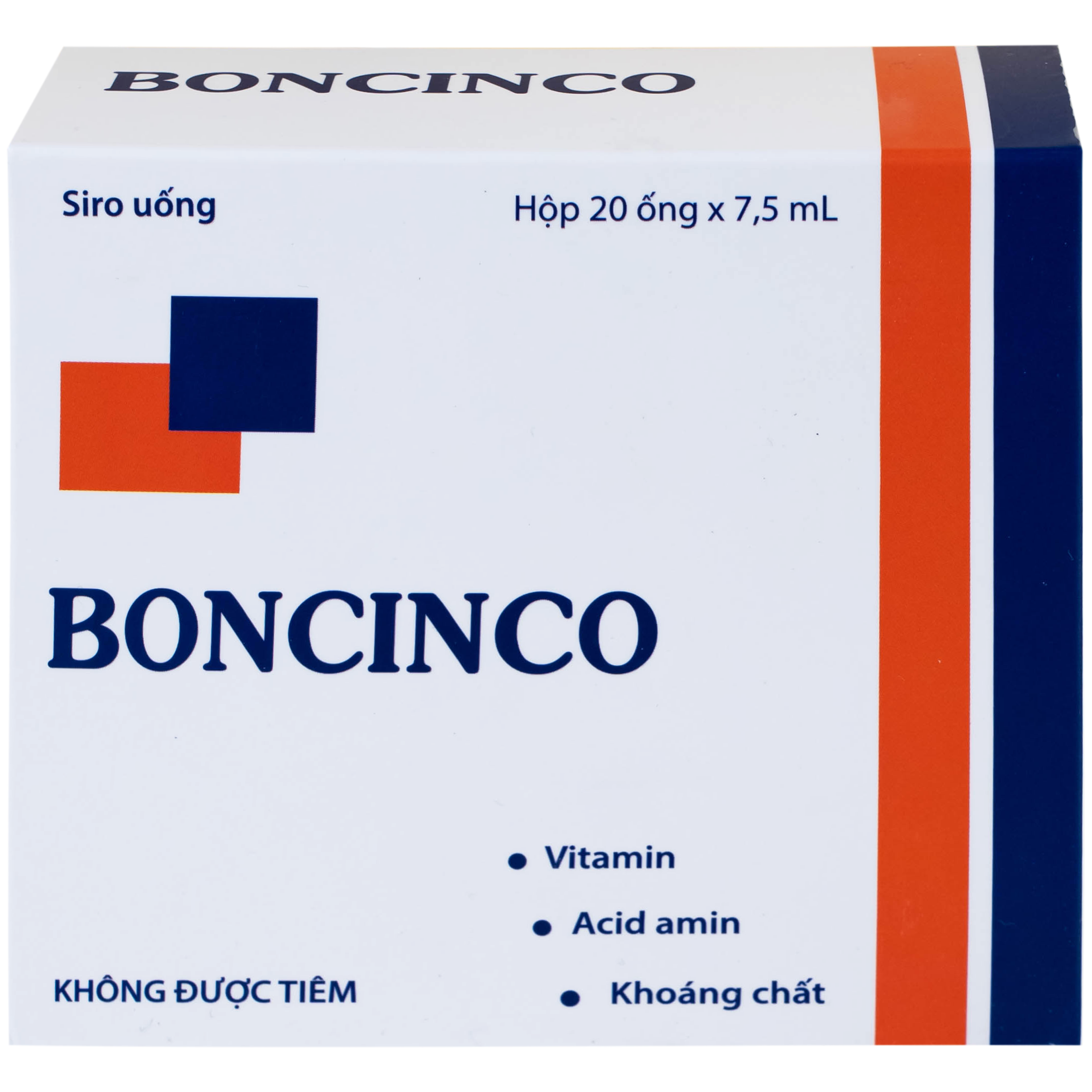 Thuốc Boncinco Hà Nam giúp bổ sung các vitamin và acid amin thiết yếu (20 ống x 7.5ml)