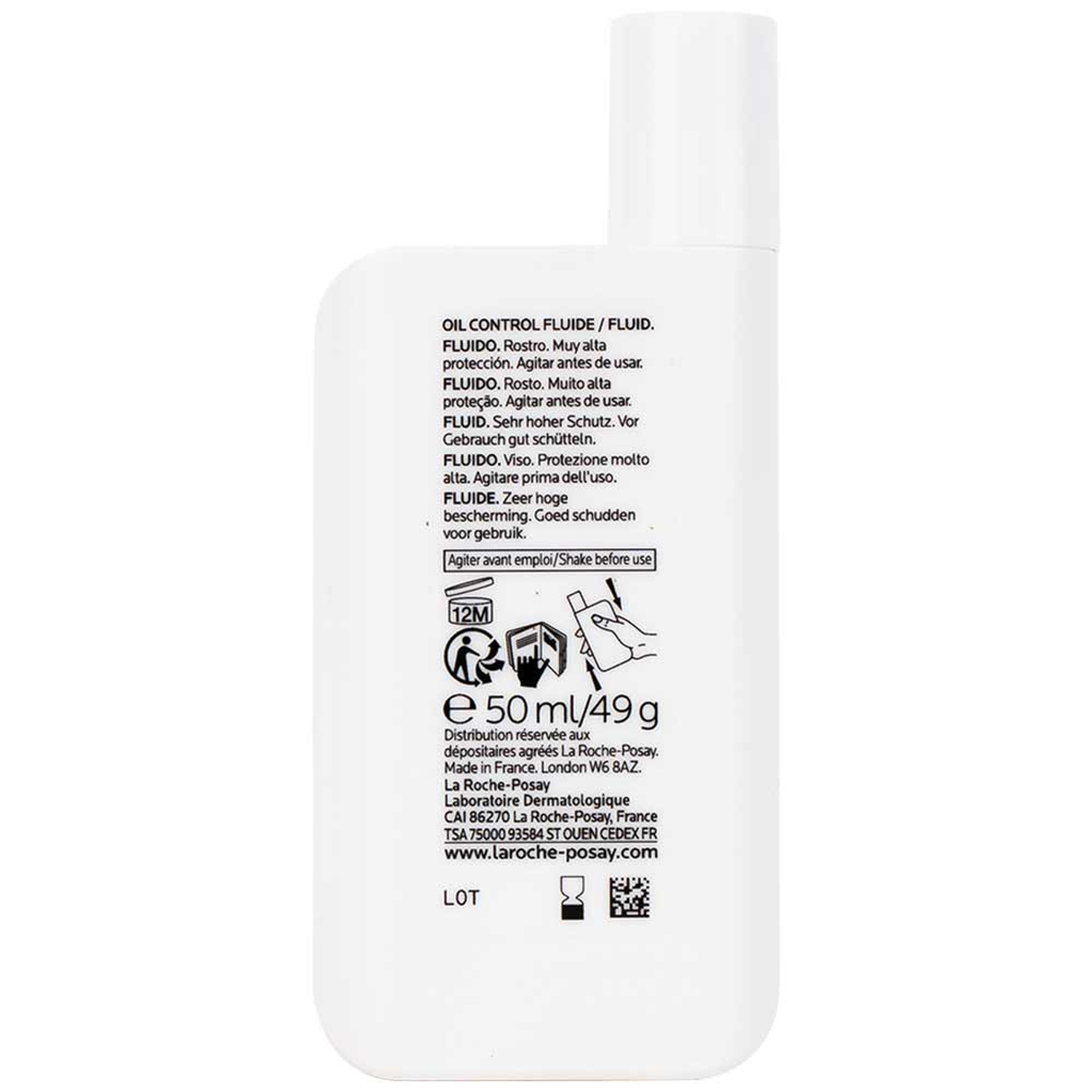 Kem chống nắng La Roche-Posay Anthelios UVMune 400 Oil Control Fluid SPF50+ PA++++ dành cho da dầu mụn (50ml)