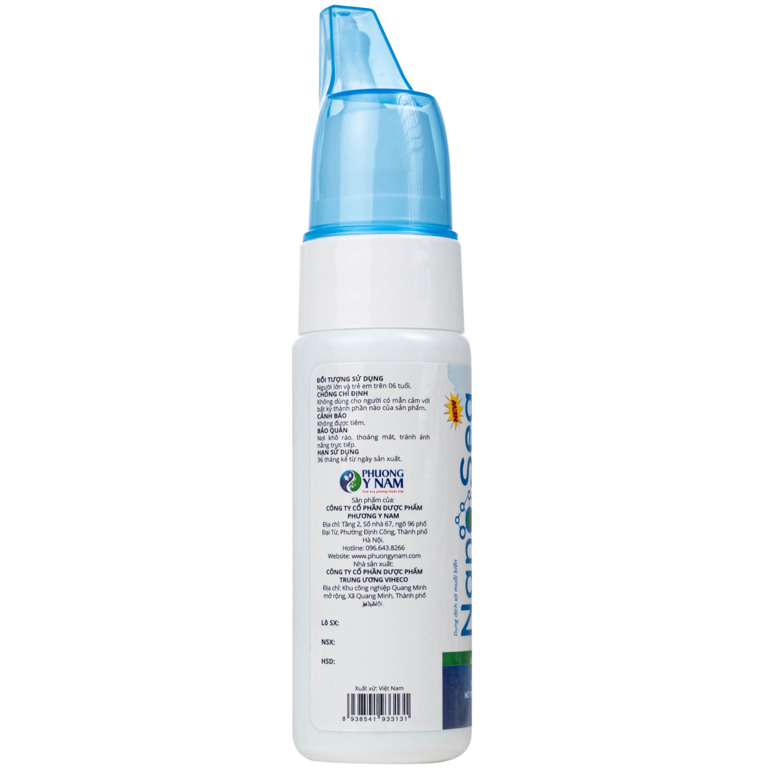 Xịt mũi muối biển Nano Sea Plus người lớn 75ml giúp làm sạch, thông mũi họng