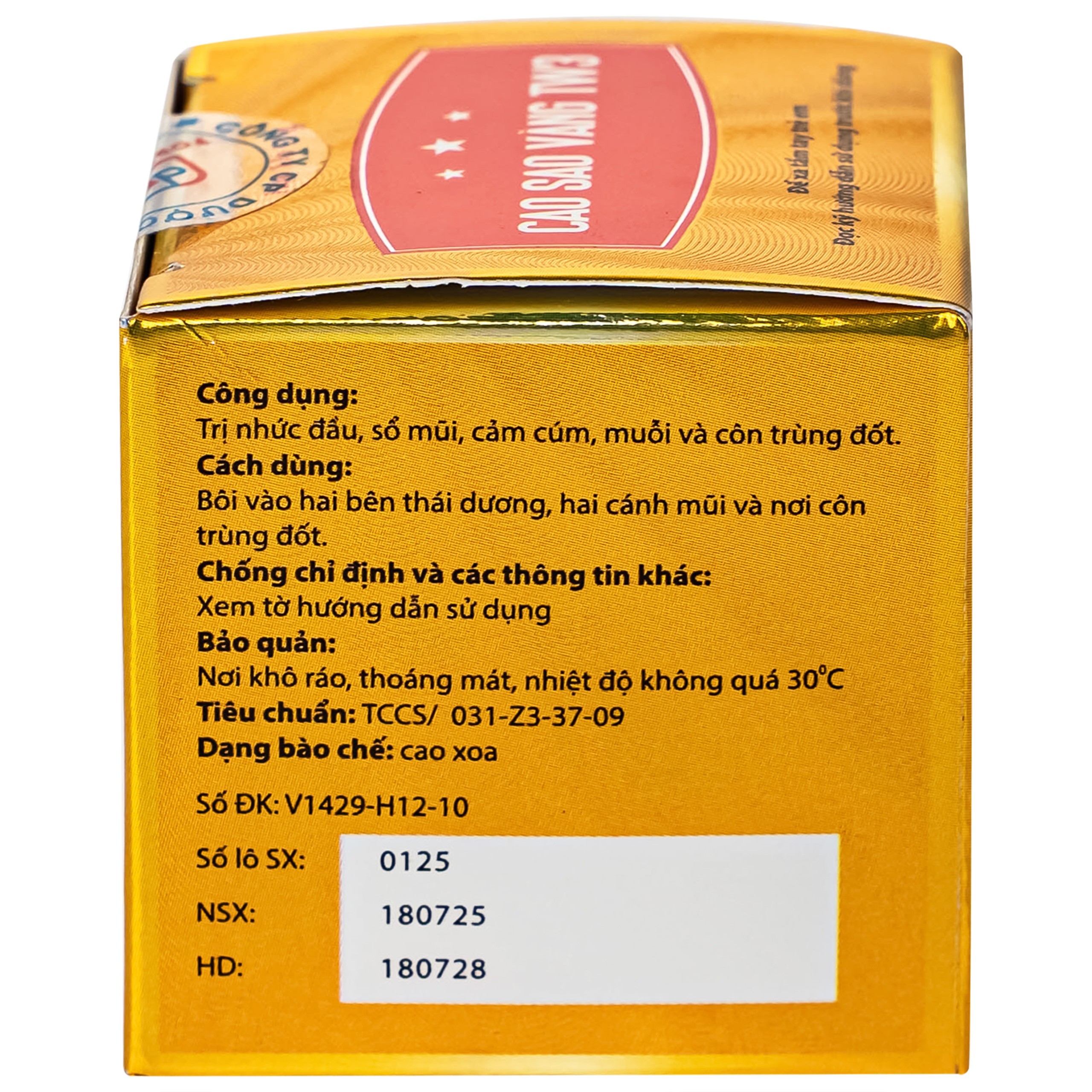 Cao sao vàng TW3 6 lọ x 17g