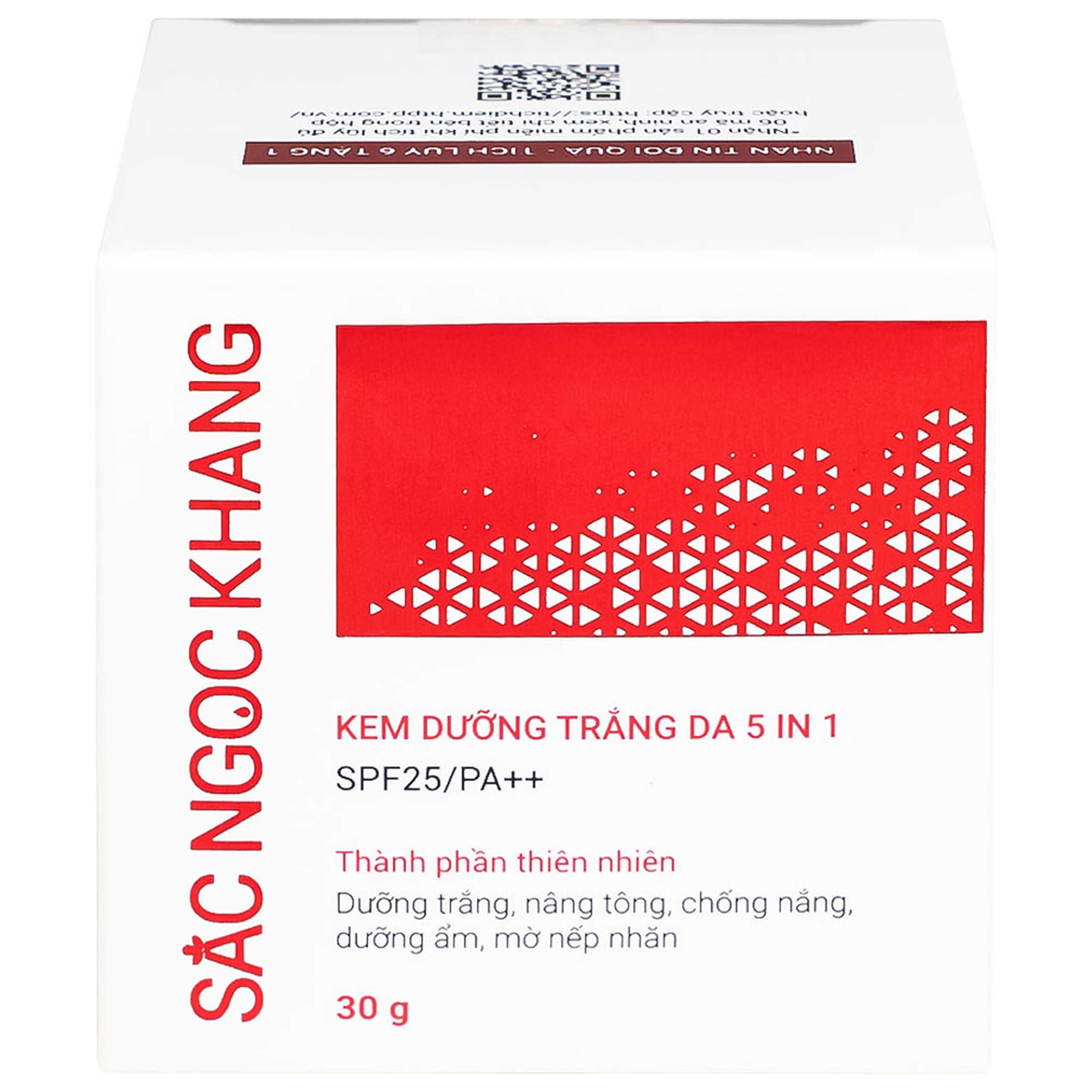 Kem dưỡng trắng da 5 in 1 SPF25/PA++ Sắc Ngọc Khang HTP 30g giúp nâng tông, hiệu chỉnh màu da