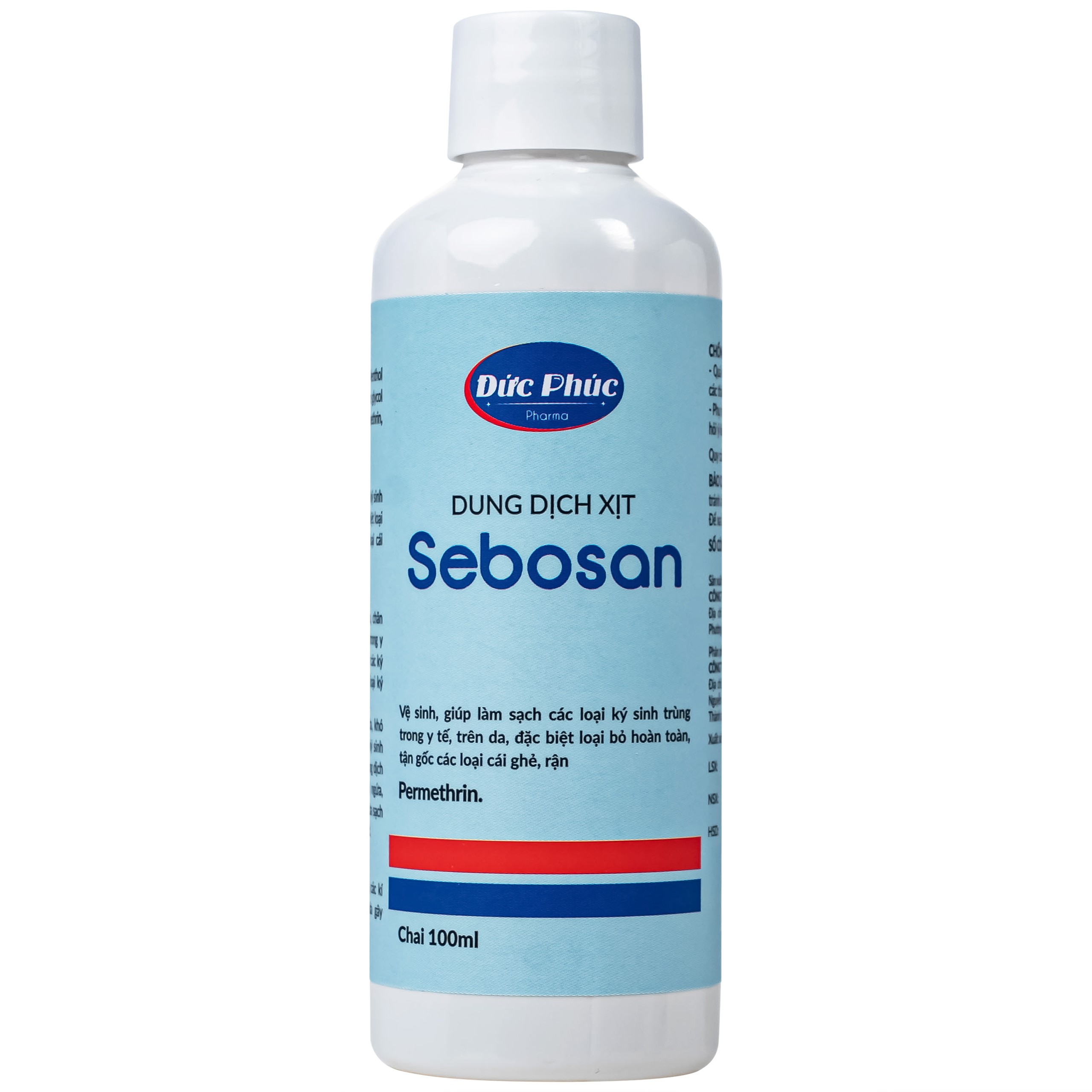 Xịt ngoài da làm sạch ký sinh trùng 100ml Sebosan Đức Phúc 