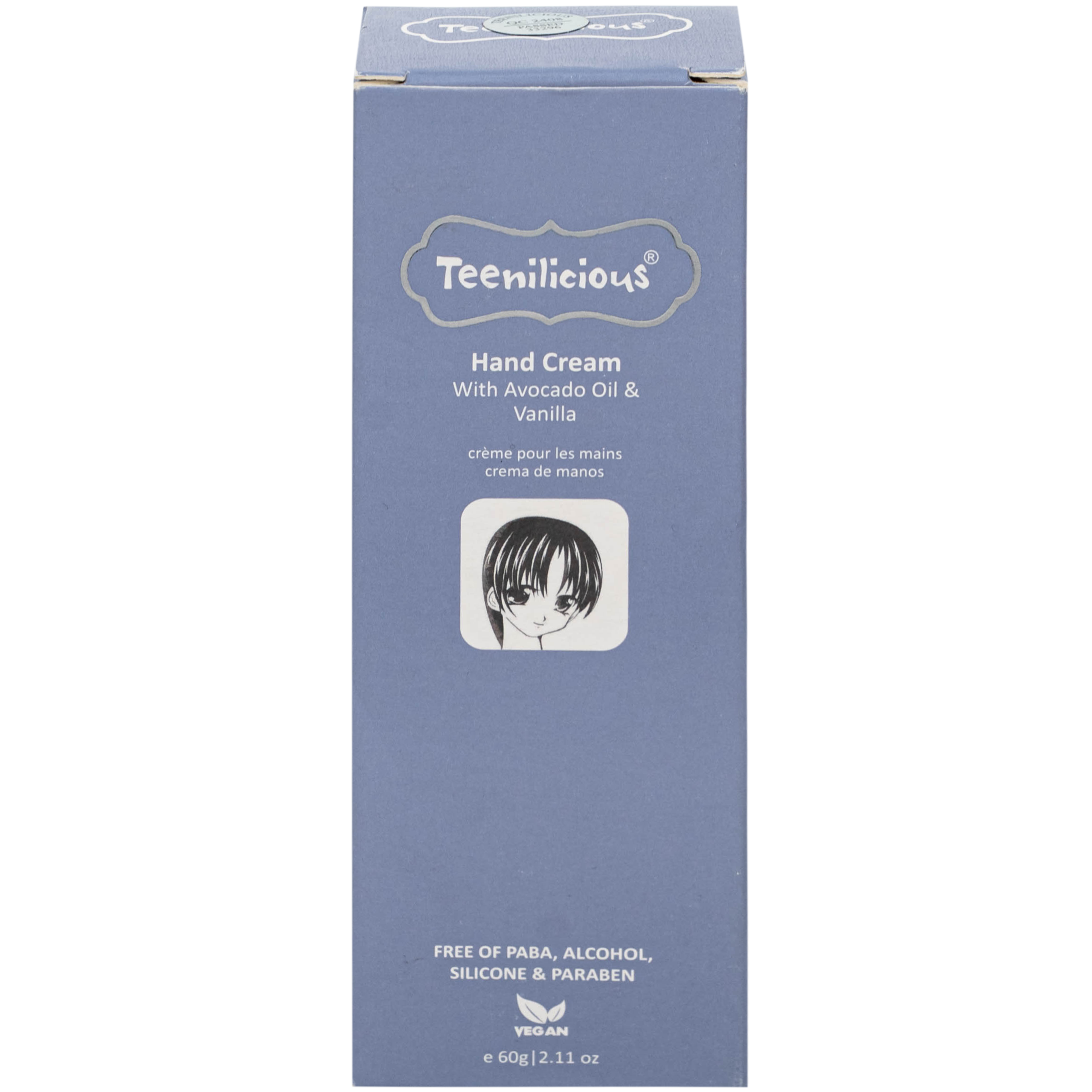 Kem dưỡng da tay hương bơ và hạt vani Teenilicious hộp 60g