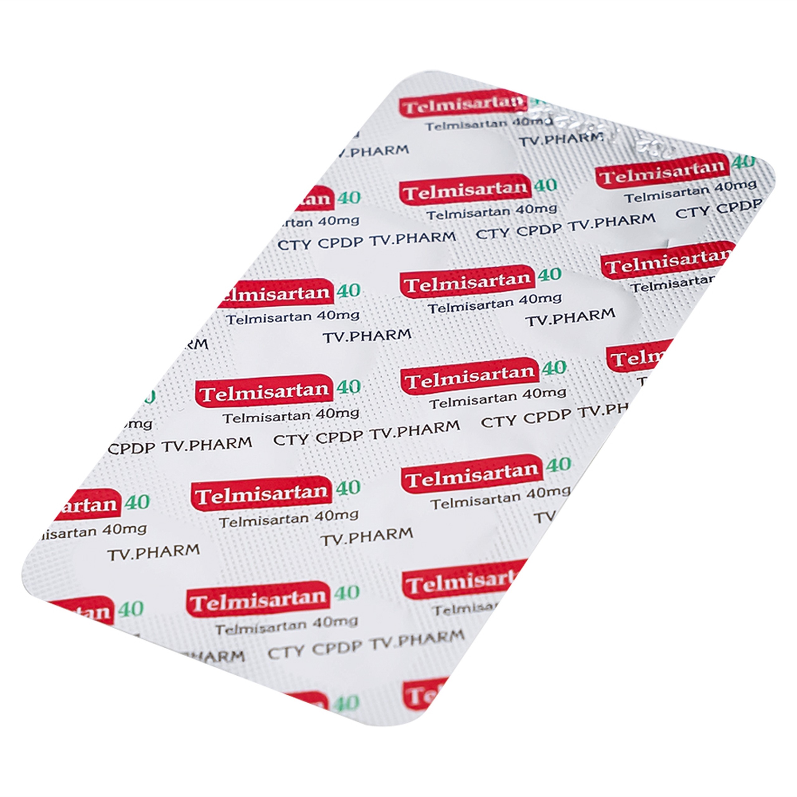 Thuốc Telmisartan 40 TV.Pharm điều trị tăng huyết áp (3 vỉ x 10 viên)
