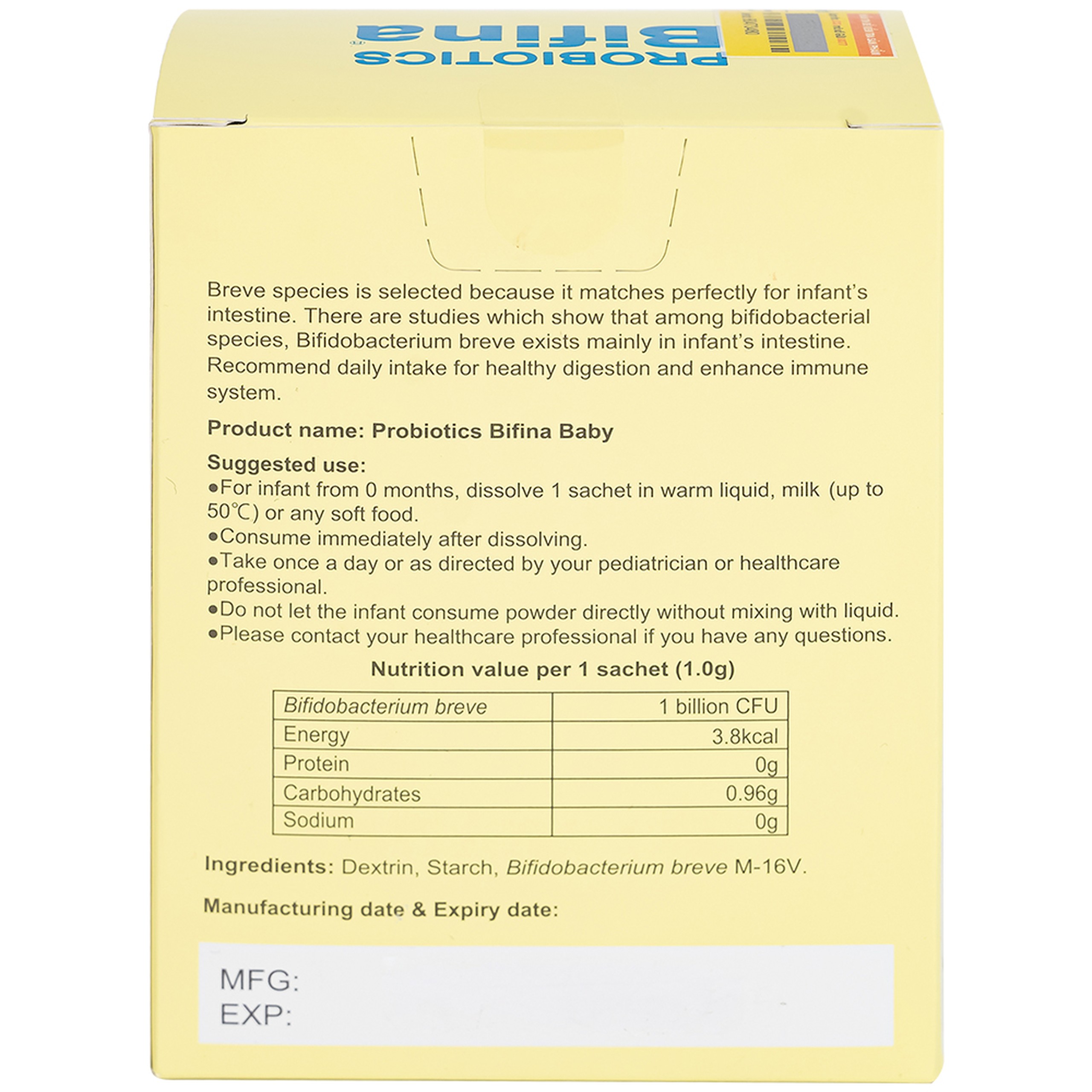 Men vi sinh bổ sung lợi khuẩn cho trẻ Bifina Baby (30 gói)