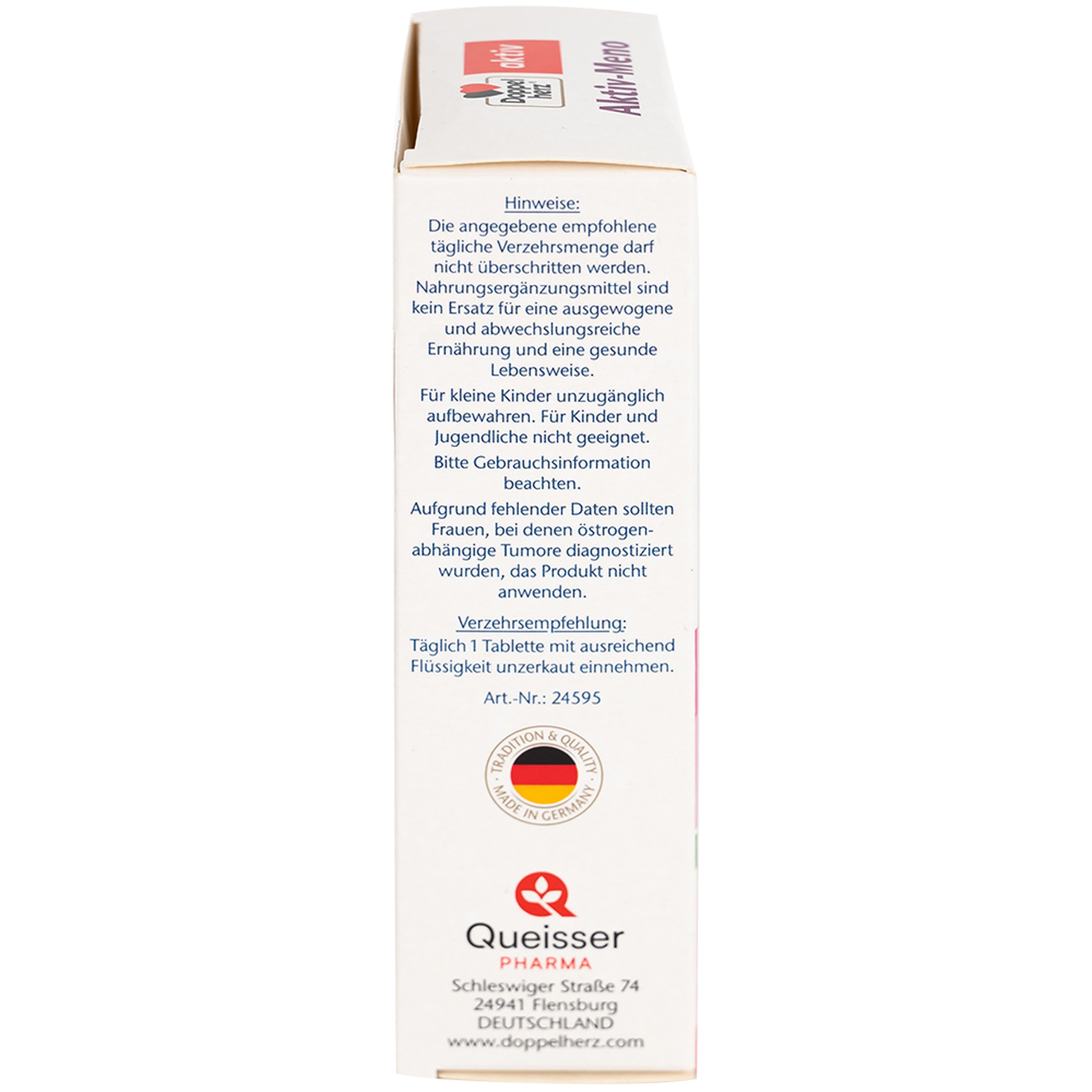 Viên uống Active-Meno Doppelherz Aktiv bổ sung isoflavone, điều hoà kinh nguyệt (30 viên)