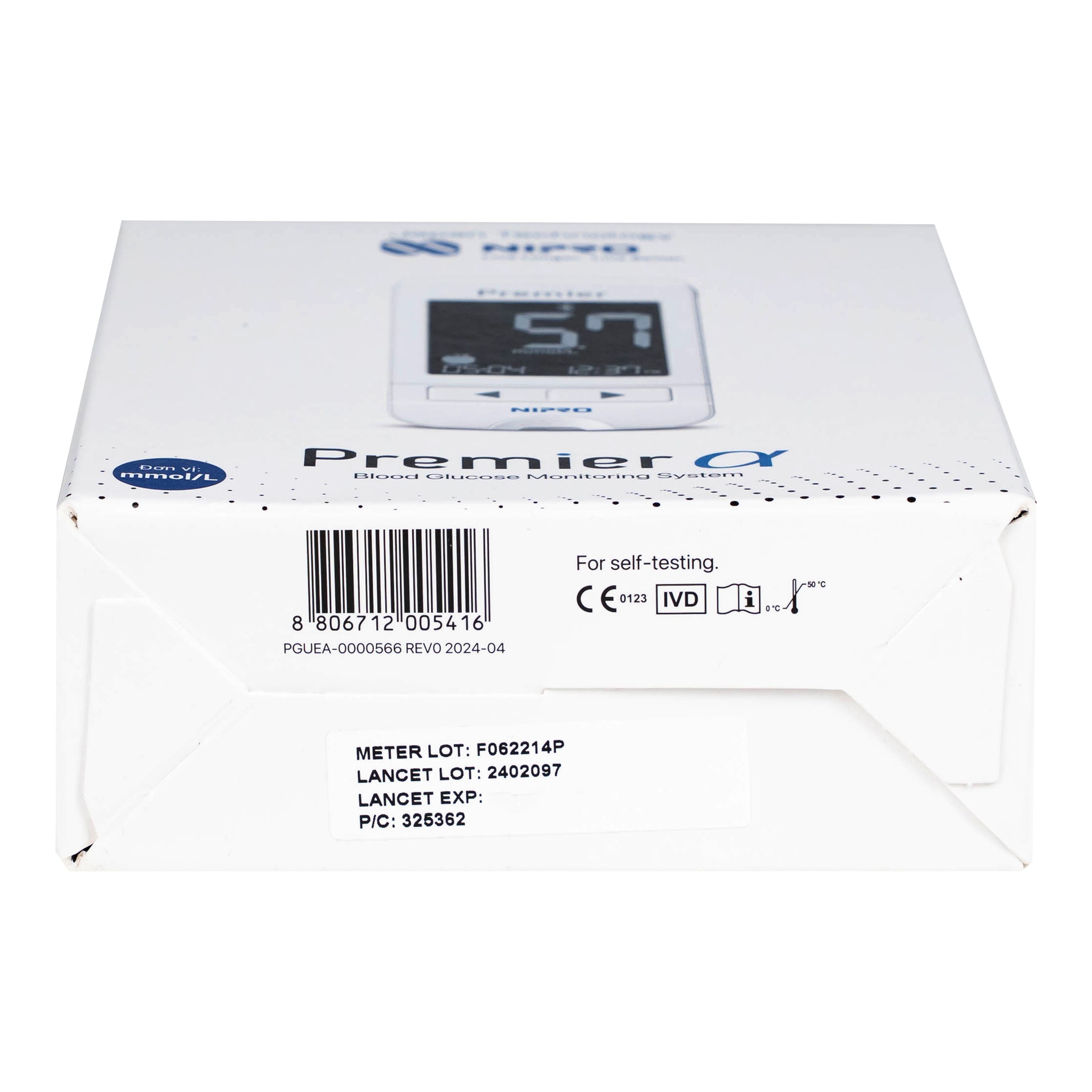 Máy đo đường huyết Nipro Premier Alpha hỗ trợ theo dõi, kiểm soát lượng đường trong máu