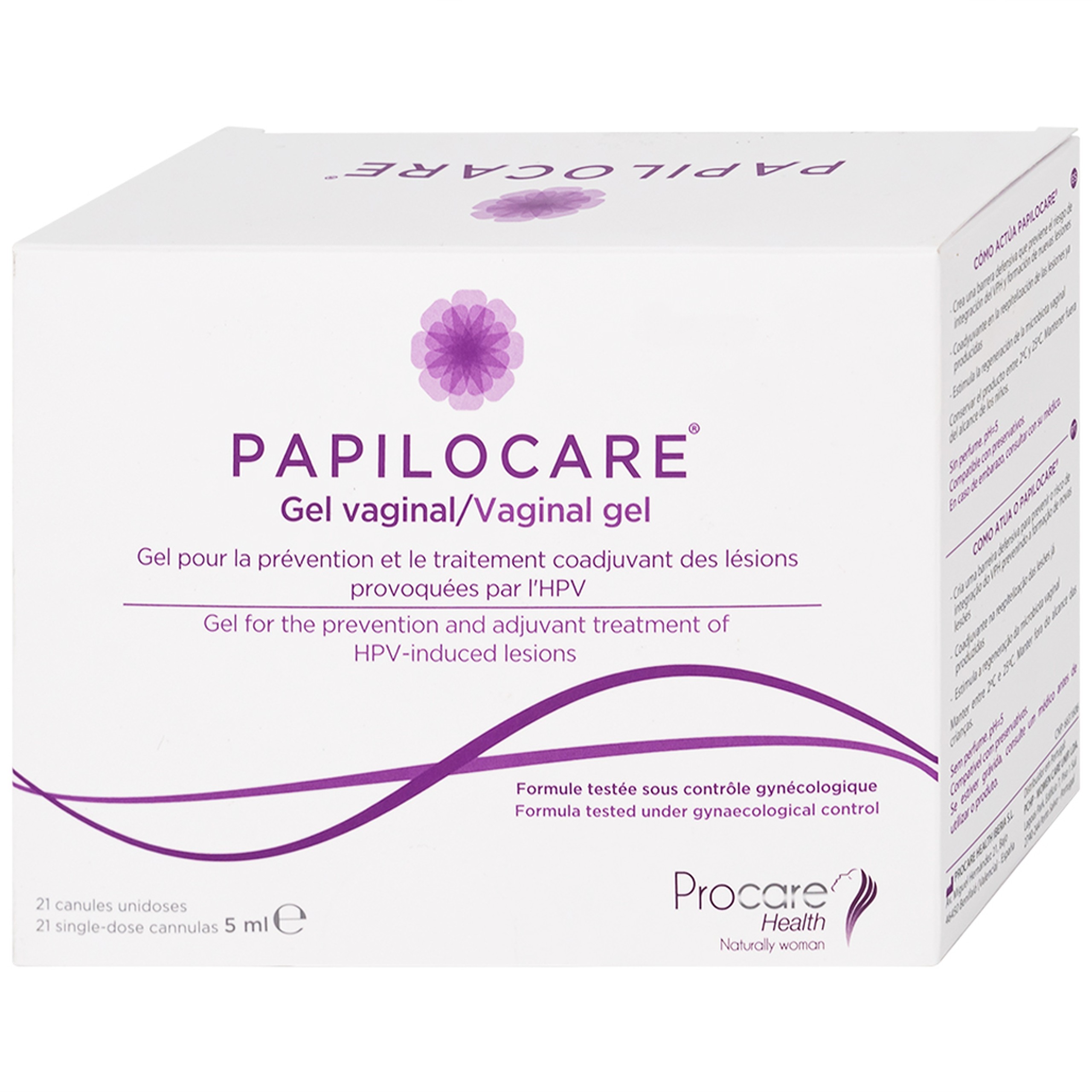 Gel đặt âm đạo Papilocare Procare Health phòng ngừa và điều trị tổn thương do HPV (21 tuýp) 