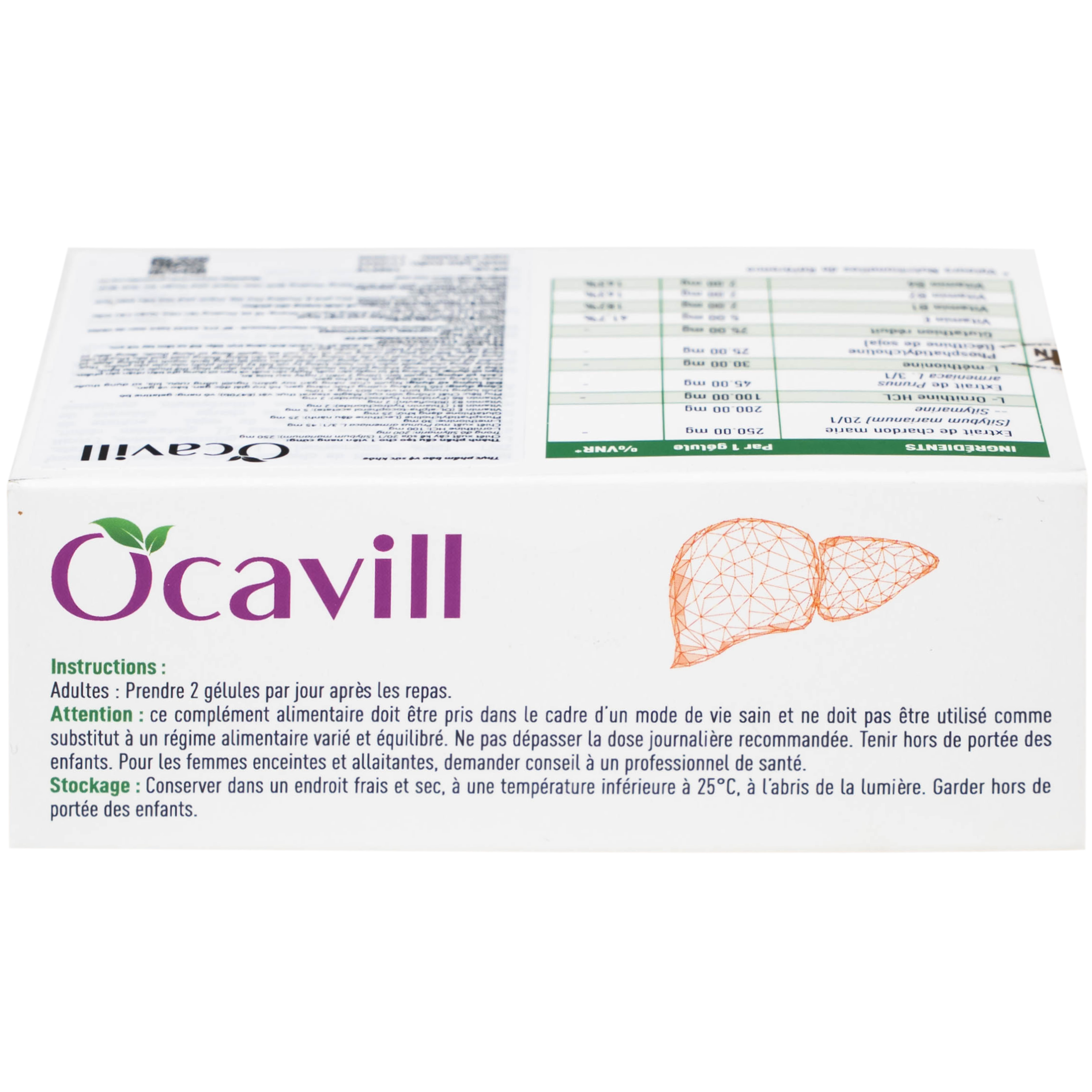 Viên uống Ocavill hỗ trợ tăng cường chức năng gan, giải độc gan, bảo vệ gan (4 vỉ x 15 viên)