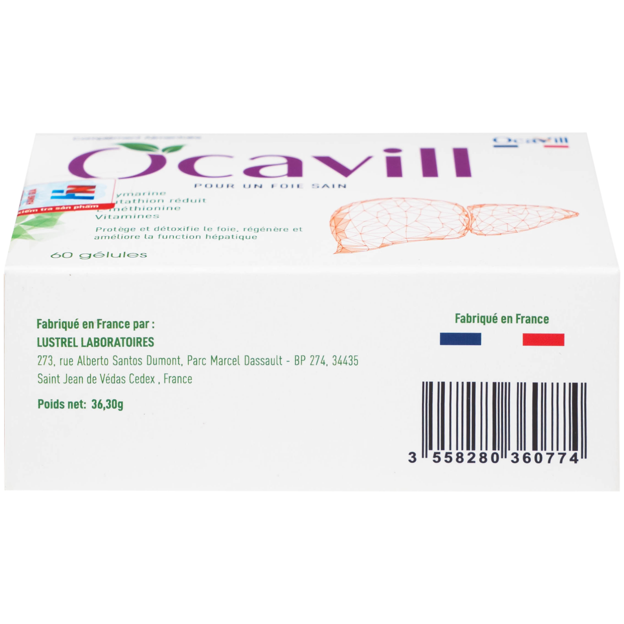 Viên uống Ocavill hỗ trợ tăng cường chức năng gan, giải độc gan, bảo vệ gan (4 vỉ x 15 viên)