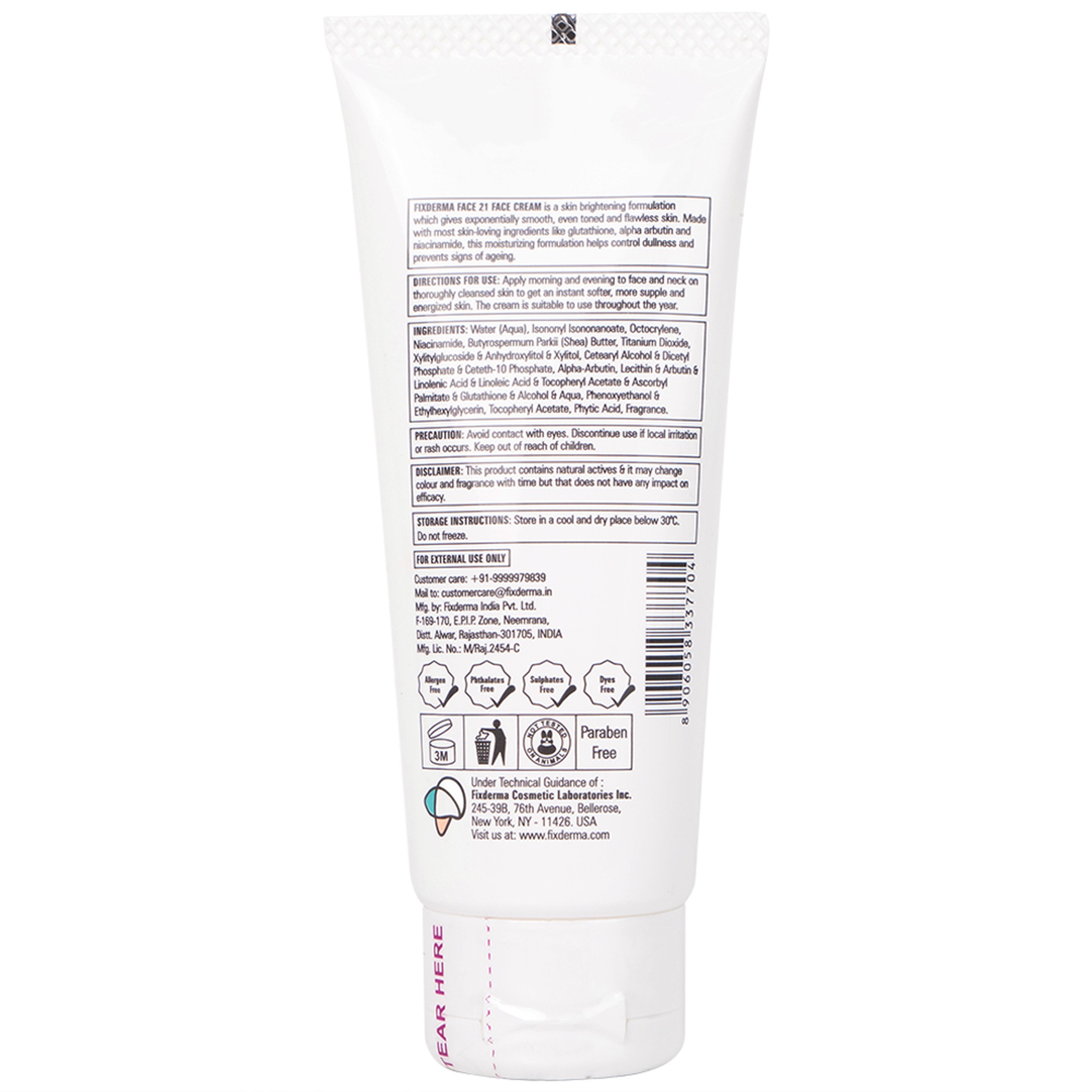 Kem dưỡng ẩm sáng da Fixderma Face21 Face Cream 50g