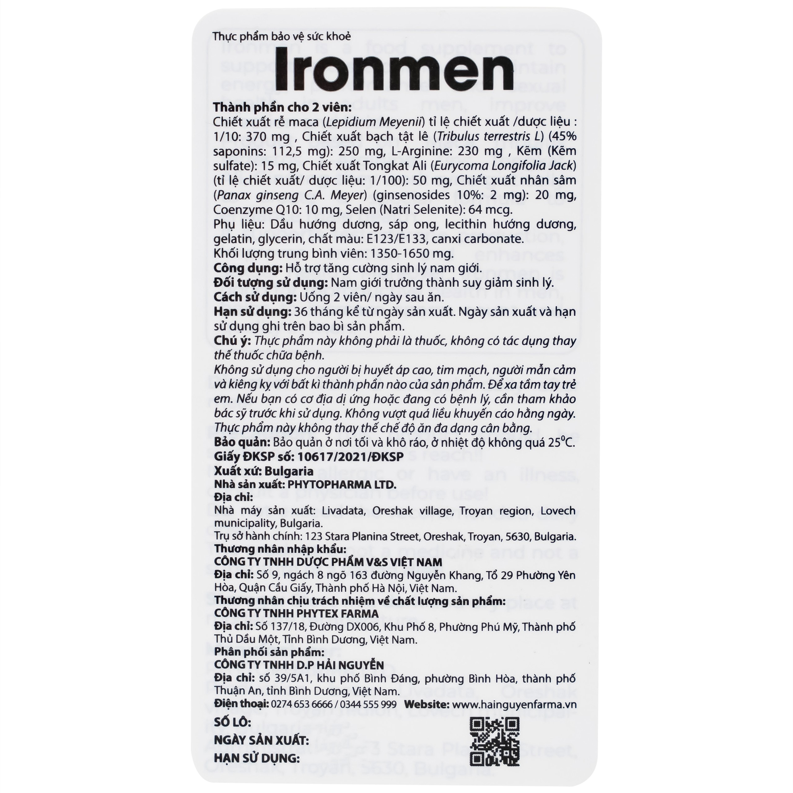 Viên uống Ironmen Ocavill hỗ trợ tăng cường sinh lý nam giới (60 viên)