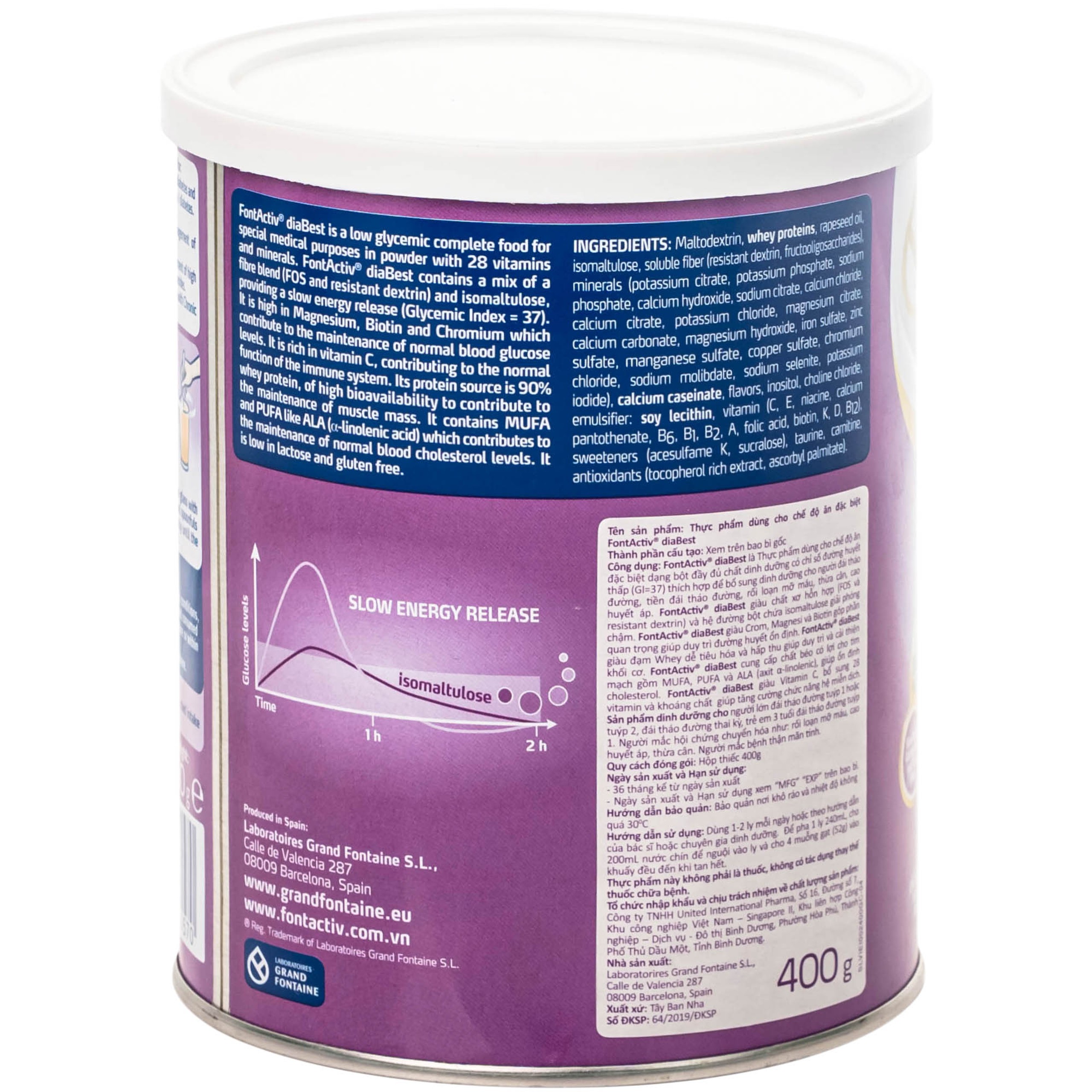 Sữa hỗ trợ đường huyết fontactive Diabest 400g