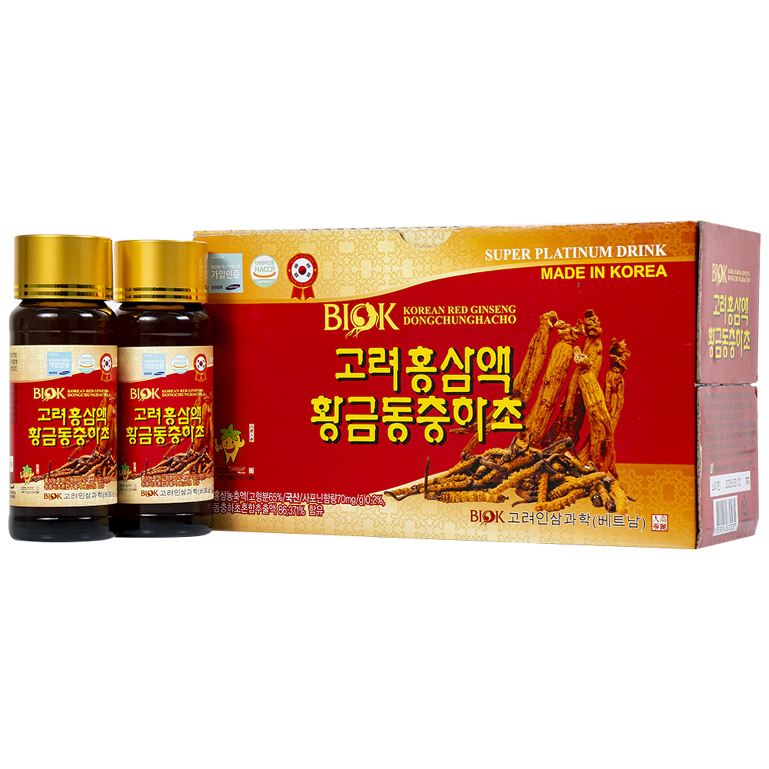 Nước Hồng Sâm Đông Trùng Hạ Thảo Biok (10 chai x 100ml)