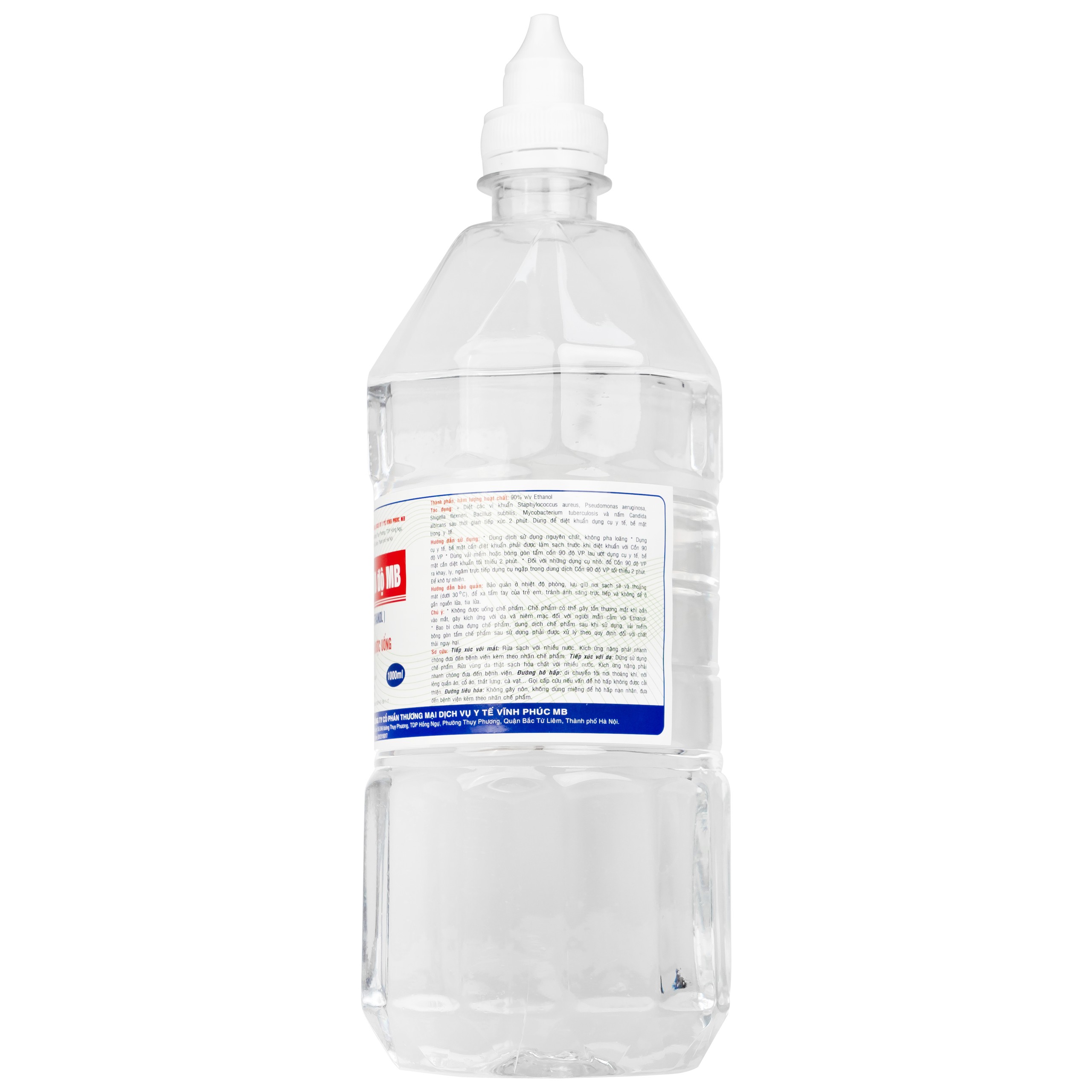 Cồn 90 độ Vĩnh Phúc 1000ml dùng sát trùng vết thương và tiệt trùng dụng cụ y tế