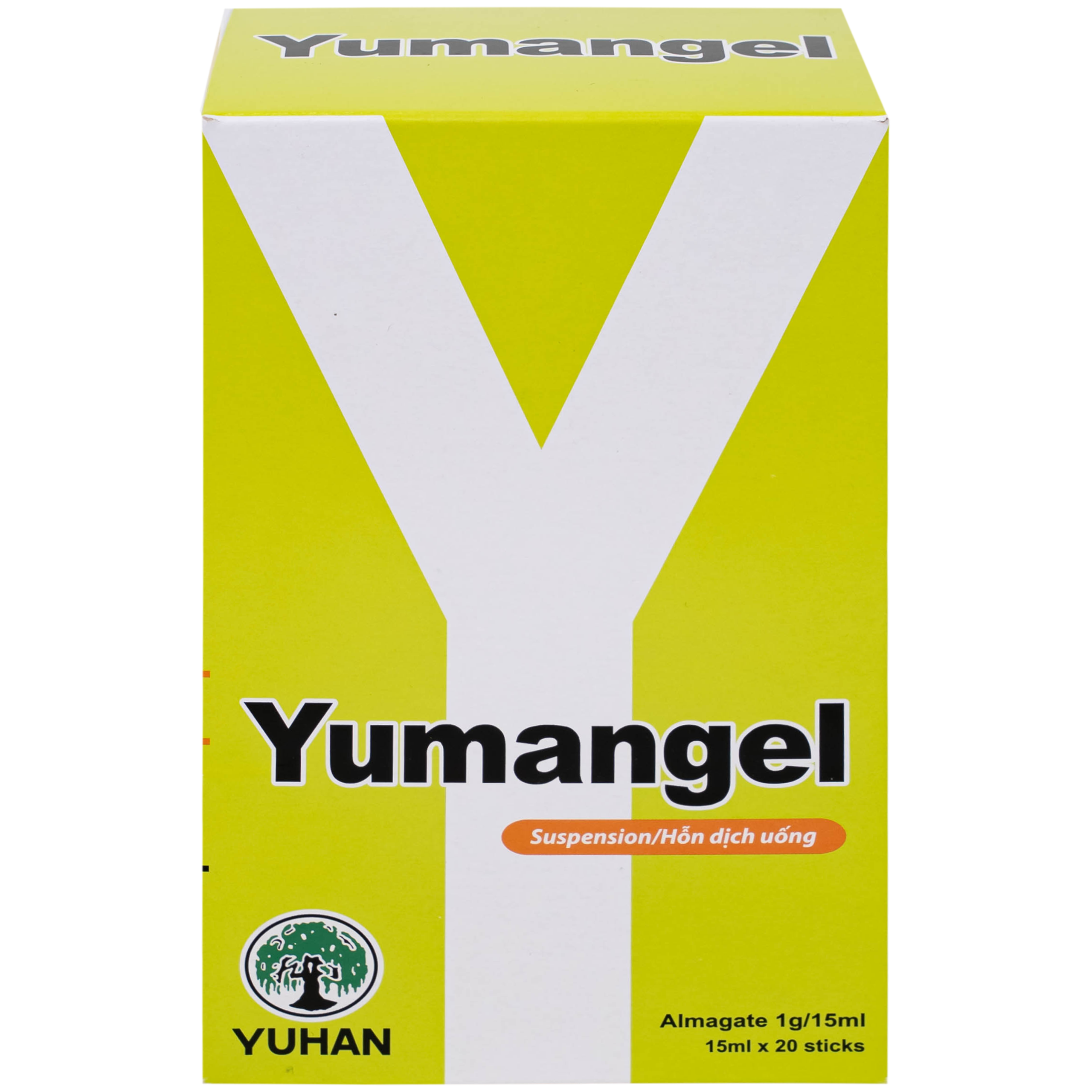Hỗn dịch uống Yumangel Yuhan kháng acid và cải thiện loét dạ dày - tá tràng (20 gói x 15ml) 