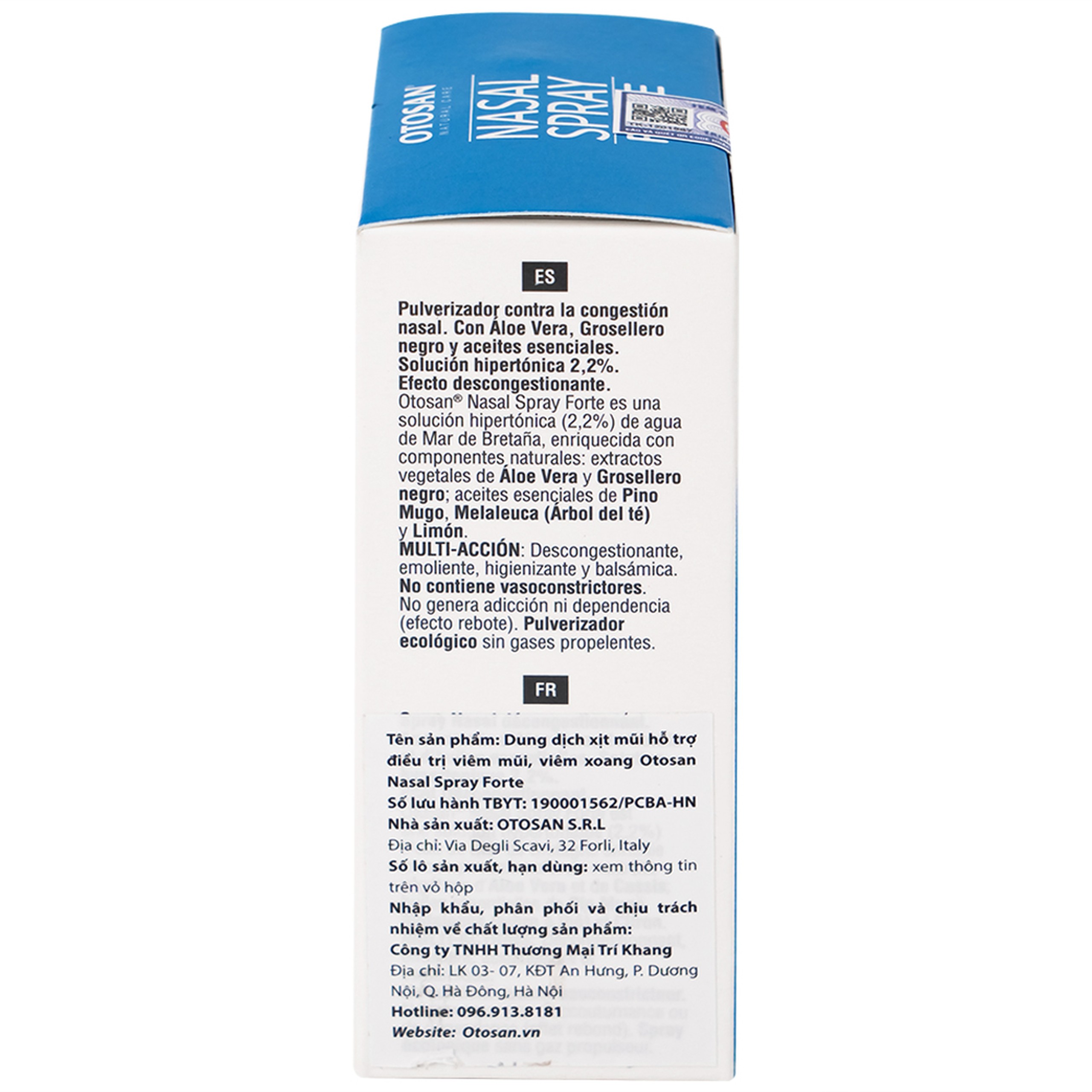 Xịt mũi người lớn Otosan Nasal Spray Forte 30ml hỗ trợ điều trị viêm mũi, viêm xoang
