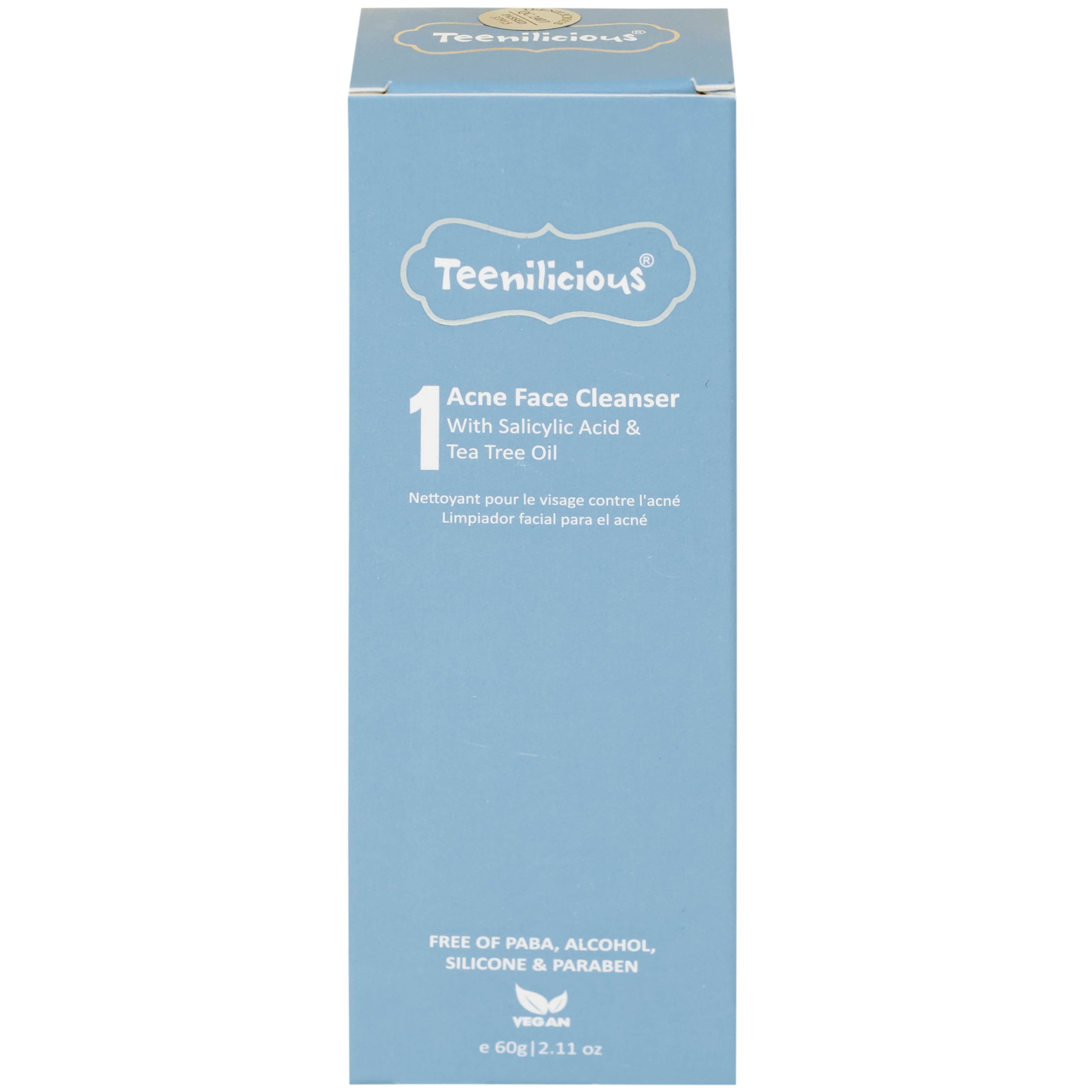 Gel rửa mặt ngừa mụn, sạch bã nhờn Teenilicious 60g