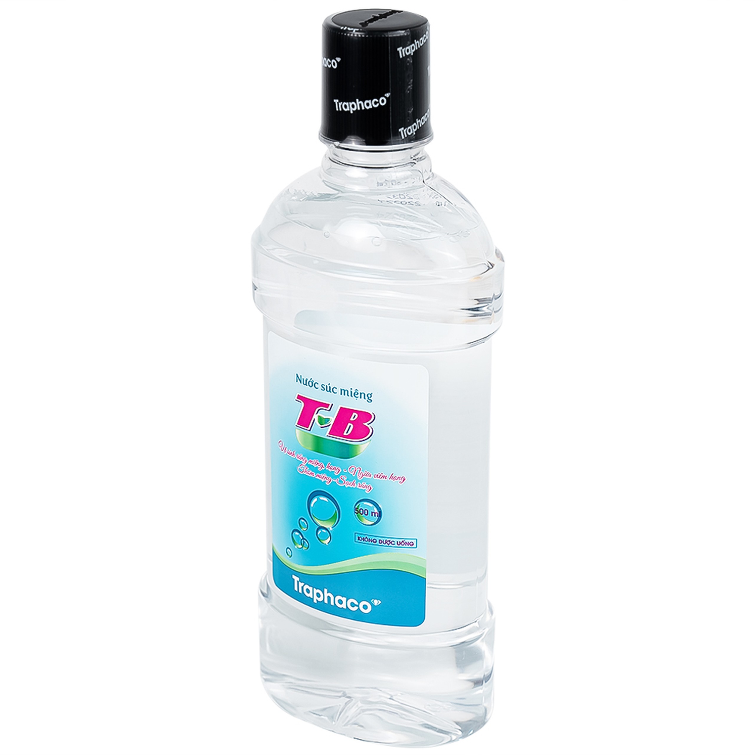 Nước súc miệng T-B Traphaco 500ml giúp vệ sinh răng miệng, họng, ngừa viêm họng, sạch răng