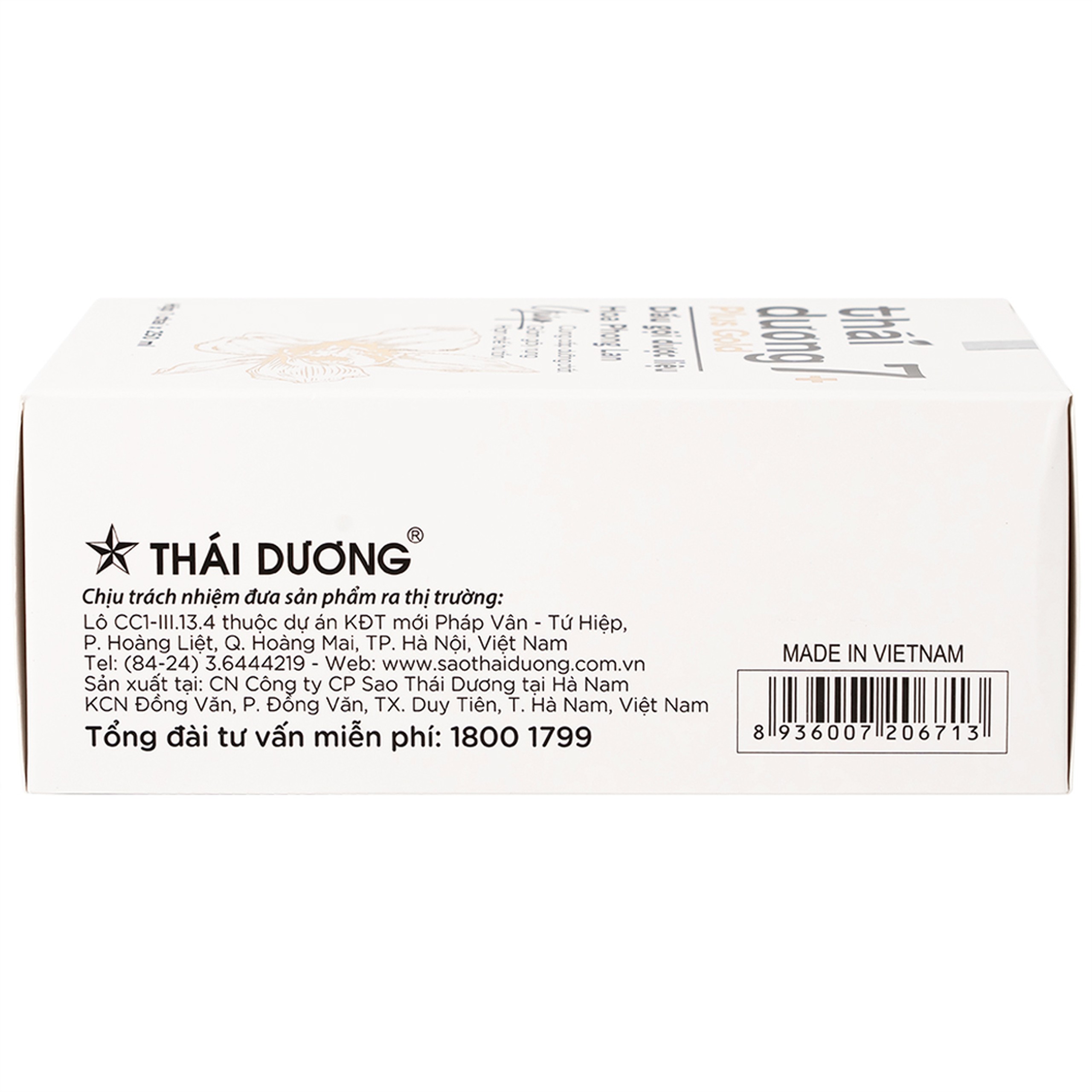 Dầu gội dược liệu Thái Dương 7 Plus Gold ngừa rụng tóc, giảm ngứa 250ml