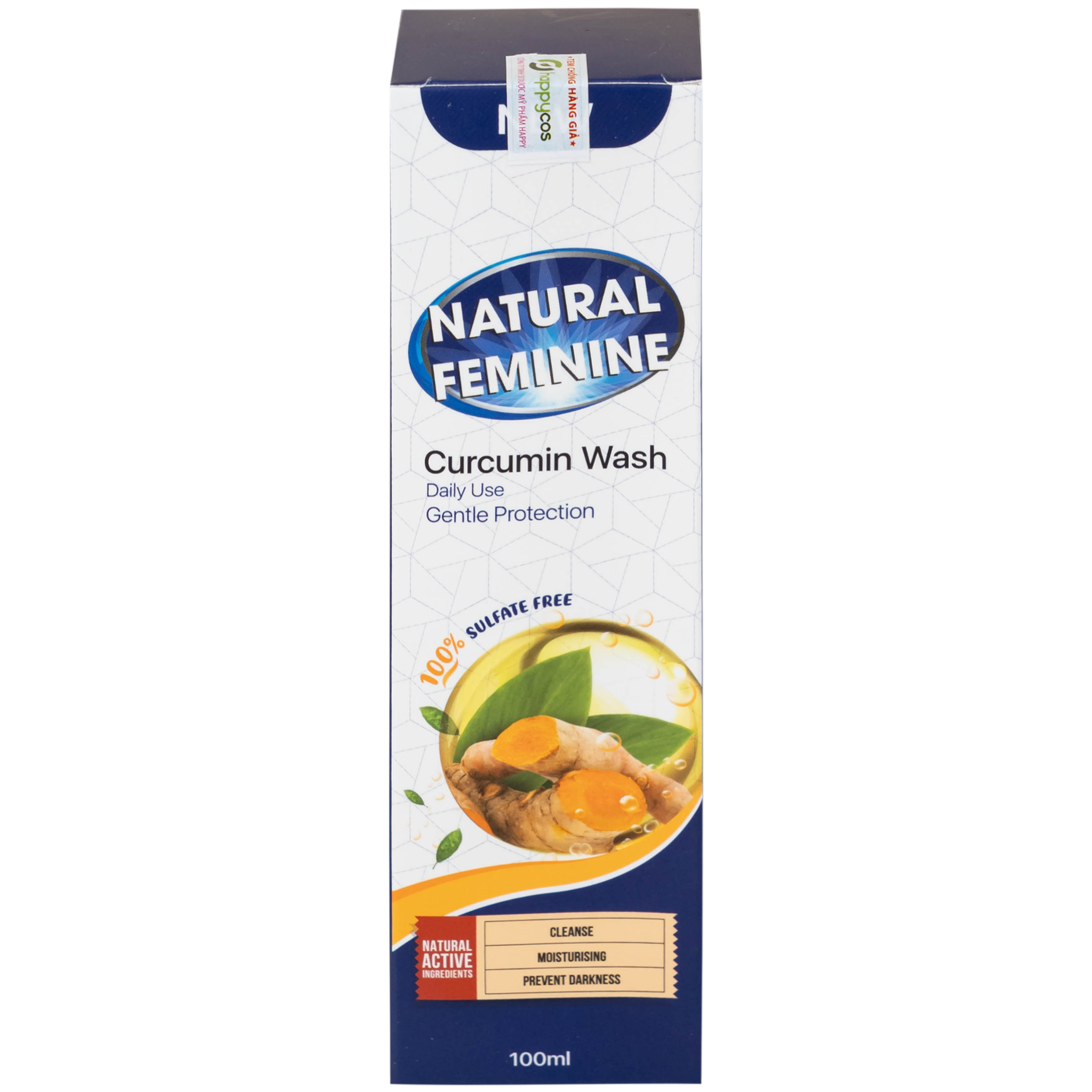 Dung dịch vệ sinh phụ nữ khử mùi Natural Feminine Curcumin Wash 100ml